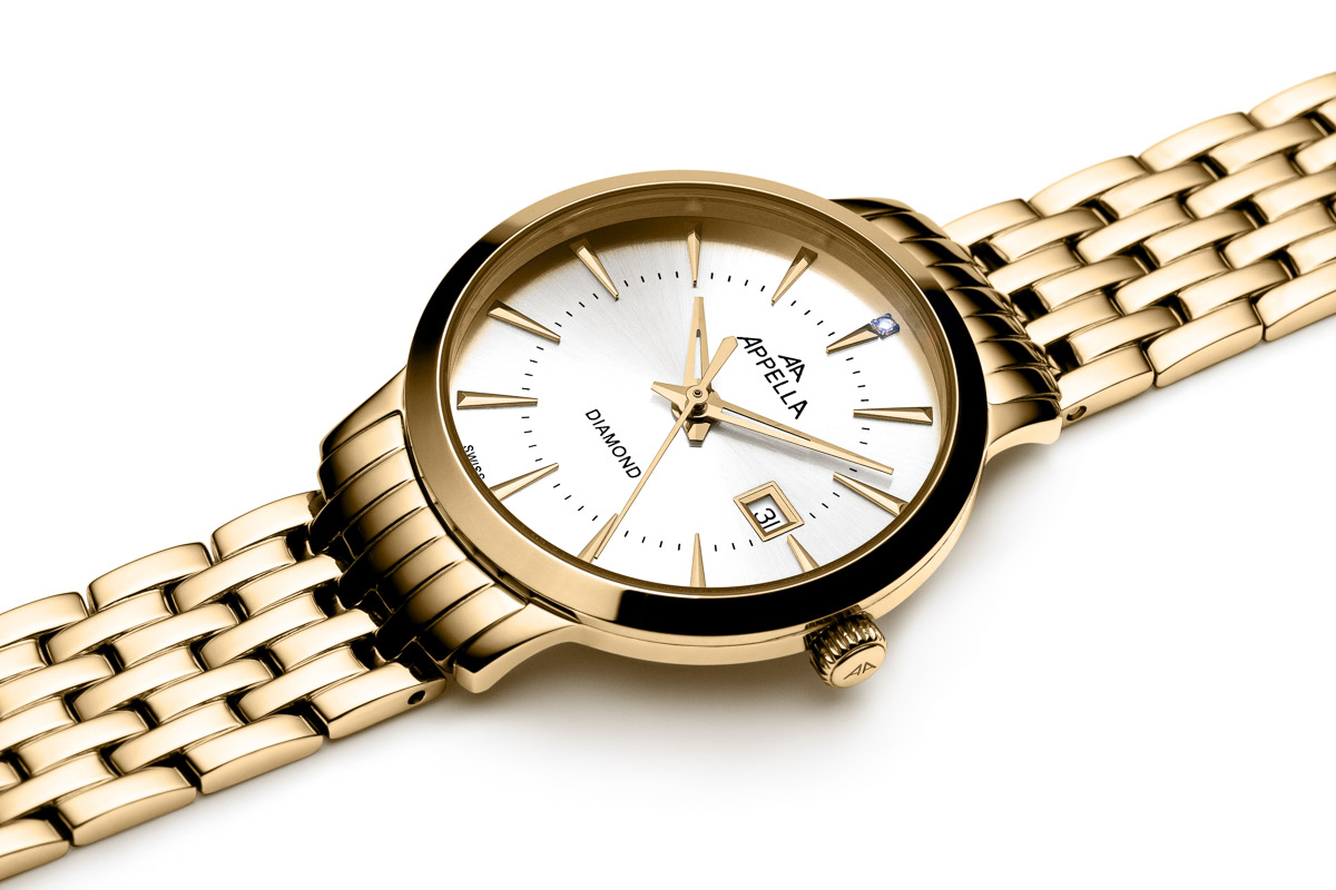 APPELLA  Женские швейцарские часы, кварцевый механизм, сталь с покрытием, 31 мм