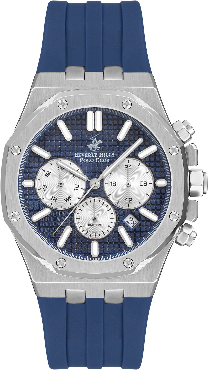 BEVERLY HILLS POLO CLUB  Мужские часы, кварцевый механизм, сталь, 42 мм