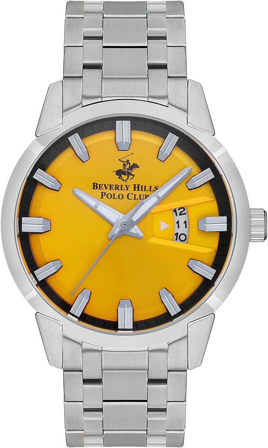 BEVERLY HILLS POLO CLUB  Мужские часы, кварцевый механизм, сталь, 44 мм