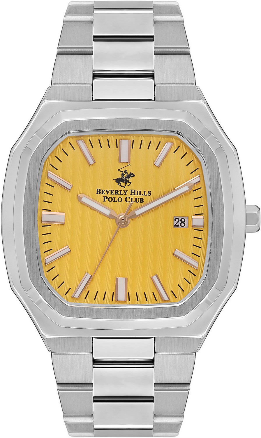 BEVERLY HILLS POLO CLUB  Мужские часы, кварцевый механизм, сталь, 43х47 мм