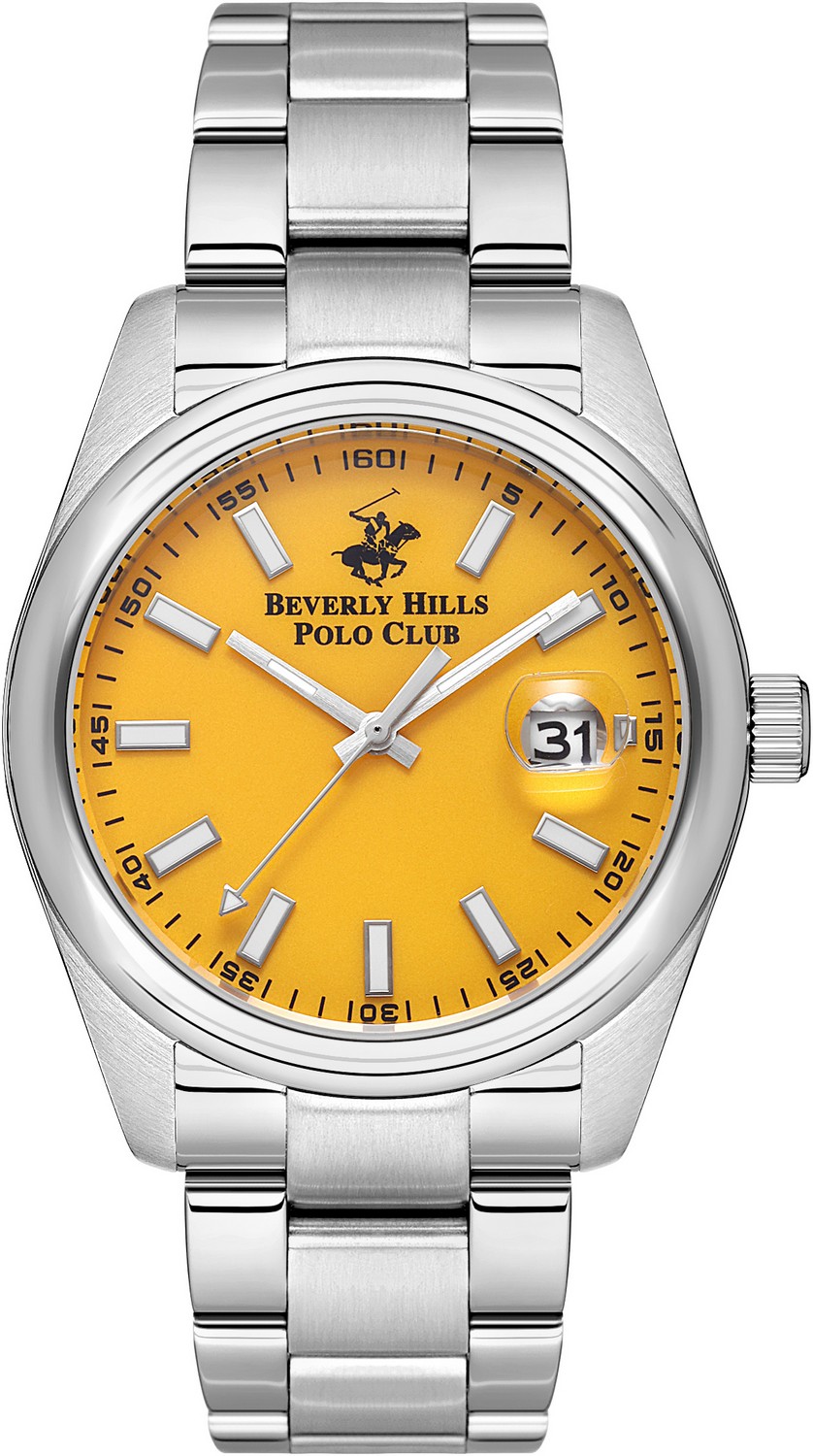 BEVERLY HILLS POLO CLUB  Мужские часы, кварцевый механизм, сталь, 41 мм