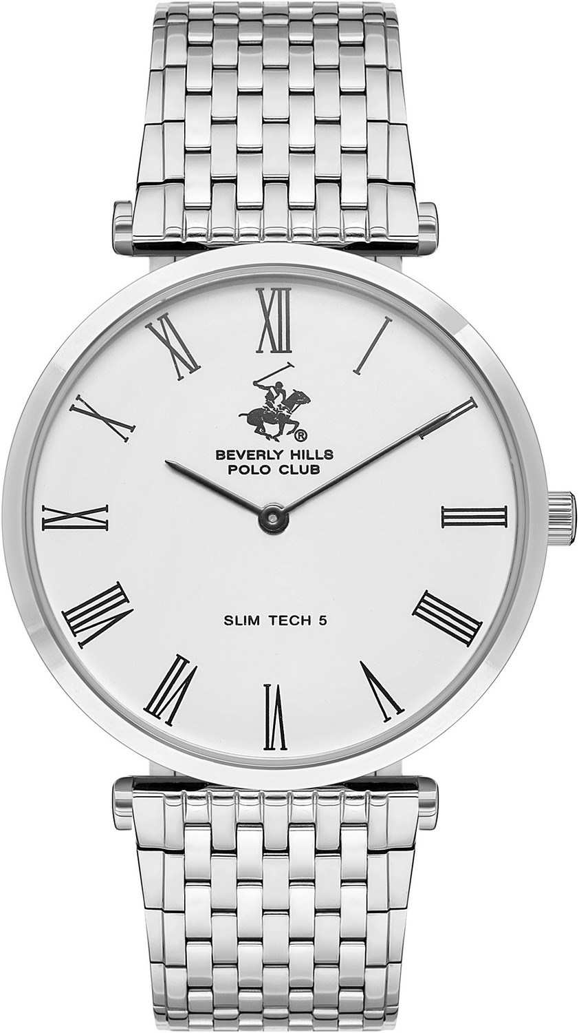 BEVERLY HILLS POLO CLUB  Мужские часы, кварцевый механизм, сталь, 39 мм