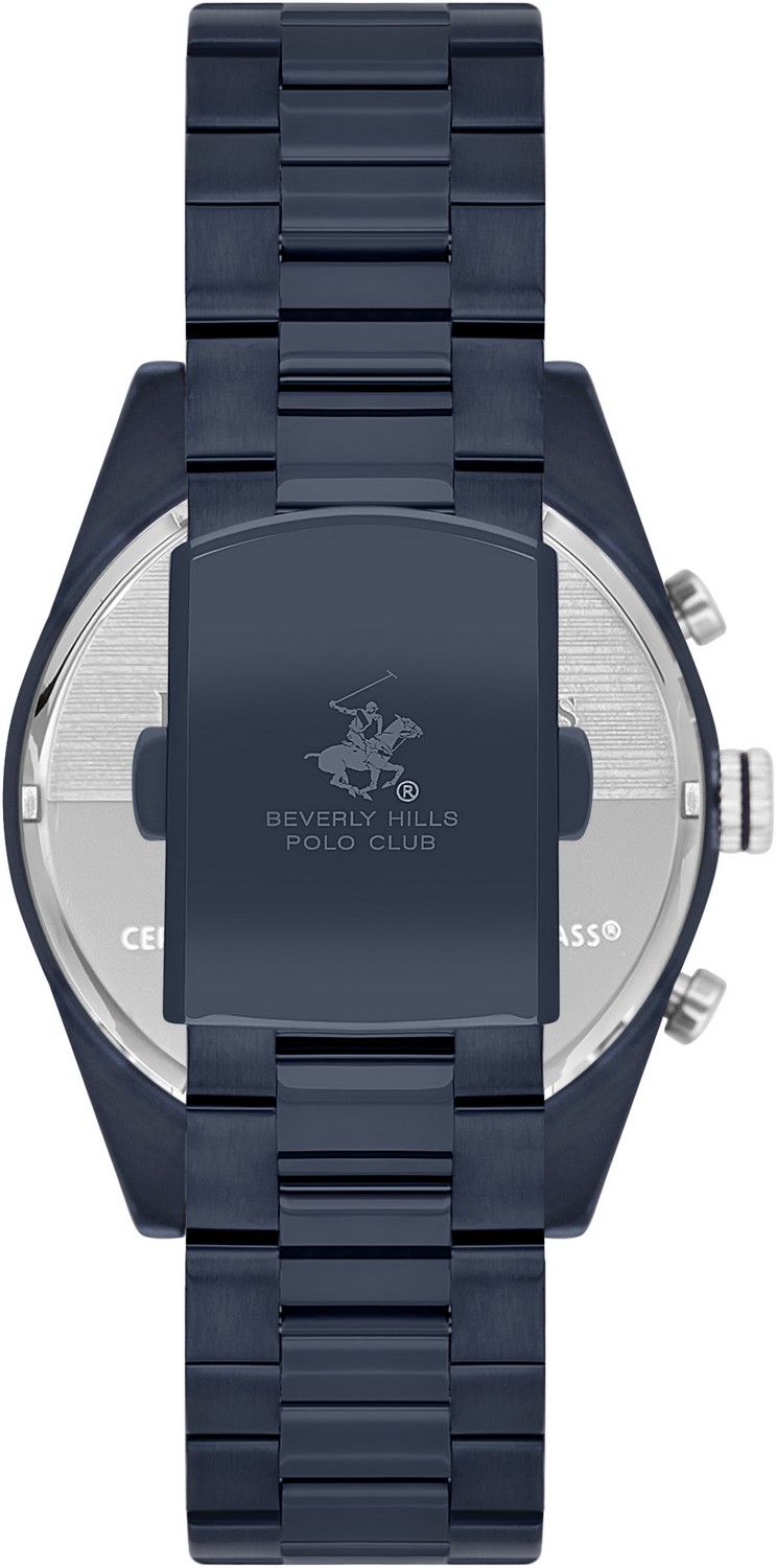 BEVERLY HILLS POLO CLUB  Мужские часы, кварцевый механизм, сталь с покрытием, 42 мм