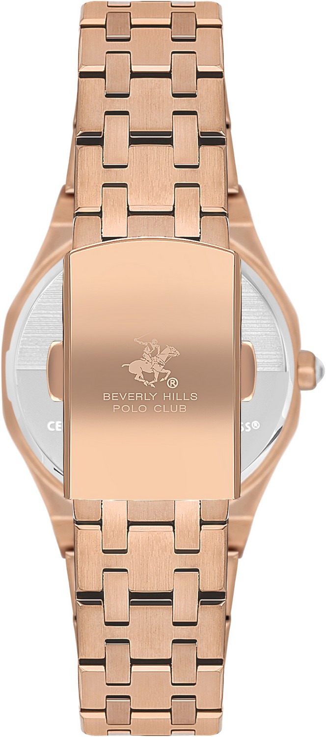 BEVERLY HILLS POLO CLUB  Женские часы, кварцевый механизм, сталь с покрытием, 34 мм