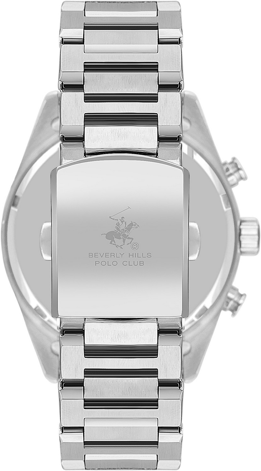 BEVERLY HILLS POLO CLUB  Мужские часы, кварцевый механизм, сталь, 43 мм