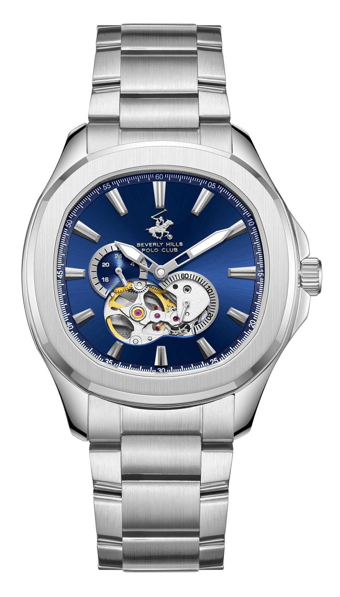 BEVERLY HILLS POLO CLUB  Мужские часы, автоматический механизм, сталь, 41 мм
