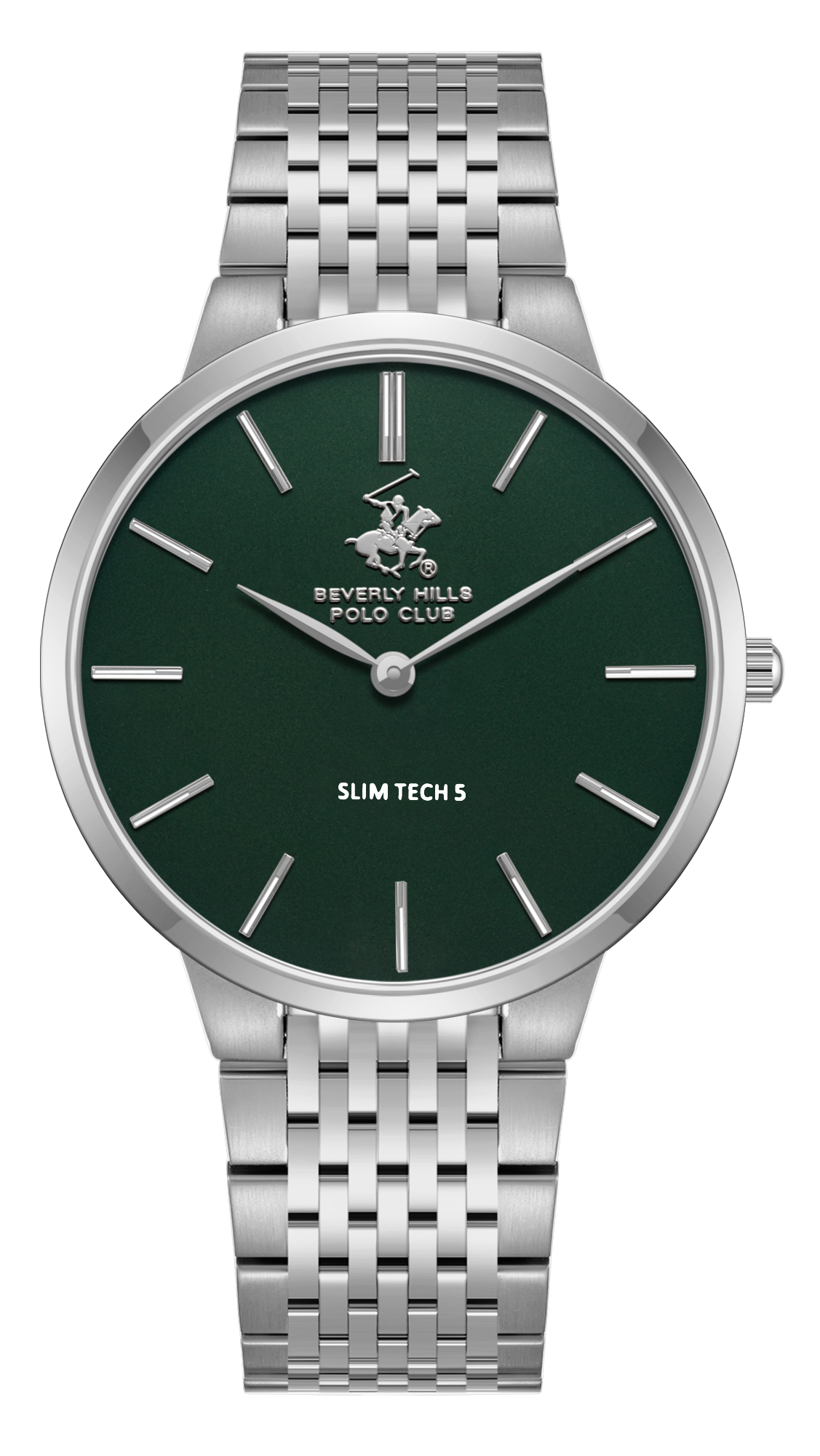 BEVERLY HILLS POLO CLUB  Мужские часы, кварцевый механизм, сталь, 39 мм