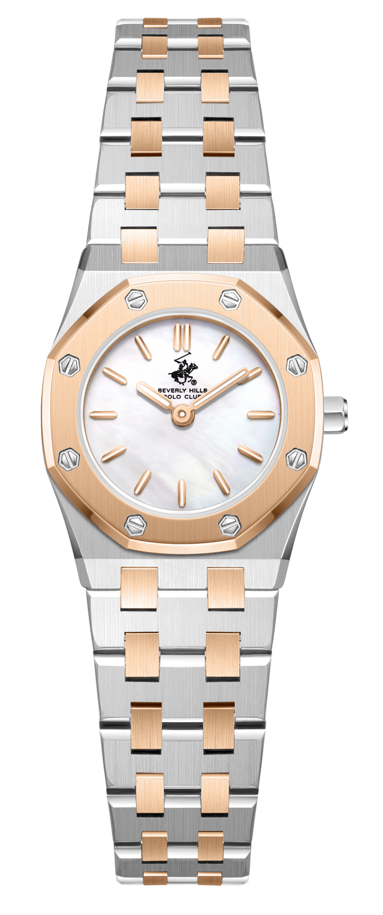 BEVERLY HILLS POLO CLUB  Женские часы, кварцевый механизм, сталь с покрытием, 23 мм