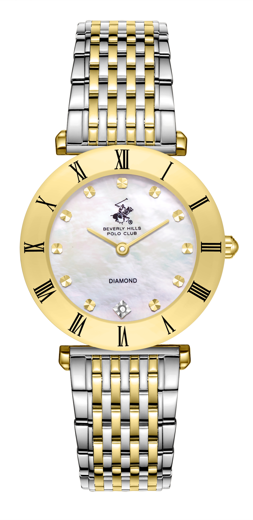 BEVERLY HILLS POLO CLUB   часы, кварцевый механизм, суперметалл с покрытием, 30 мм