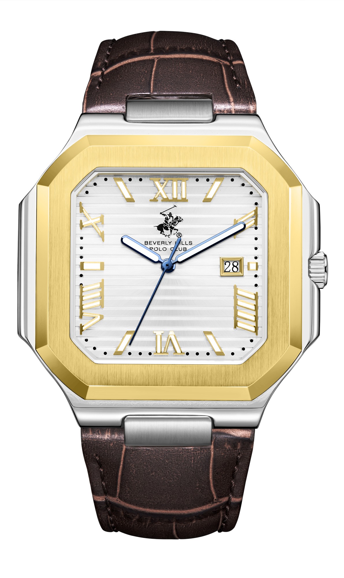 BEVERLY HILLS POLO CLUB   часы, кварцевый механизм, сталь с покрытием, 45 мм