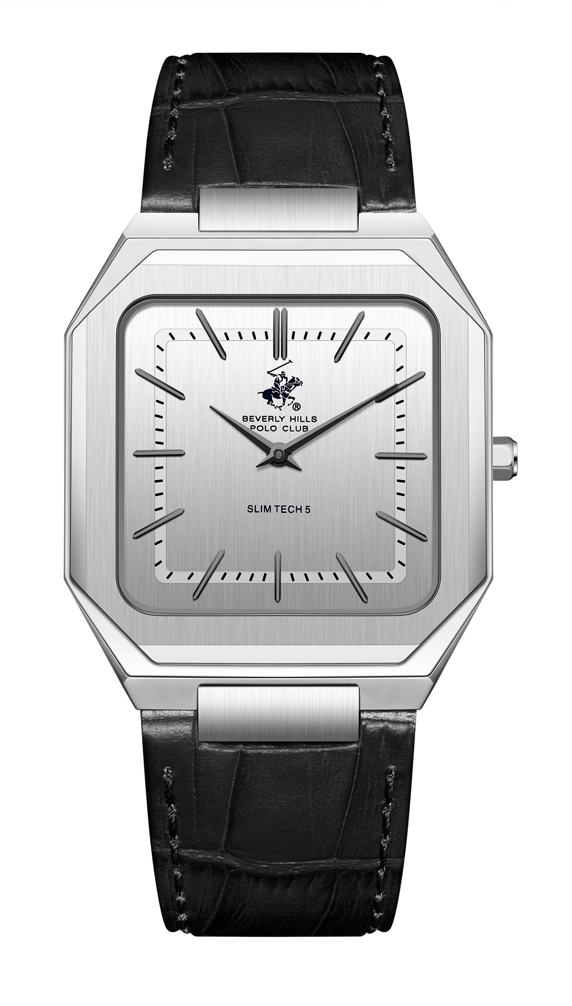BEVERLY HILLS POLO CLUB   часы, кварцевый механизм, сталь, 38х45 мм