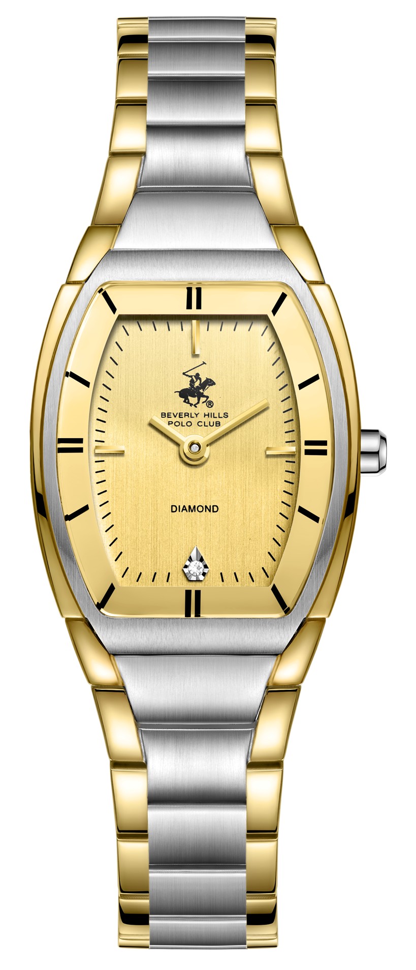 BEVERLY HILLS POLO CLUB   часы, кварцевый механизм, сталь с покрытием, 25х30,5 мм