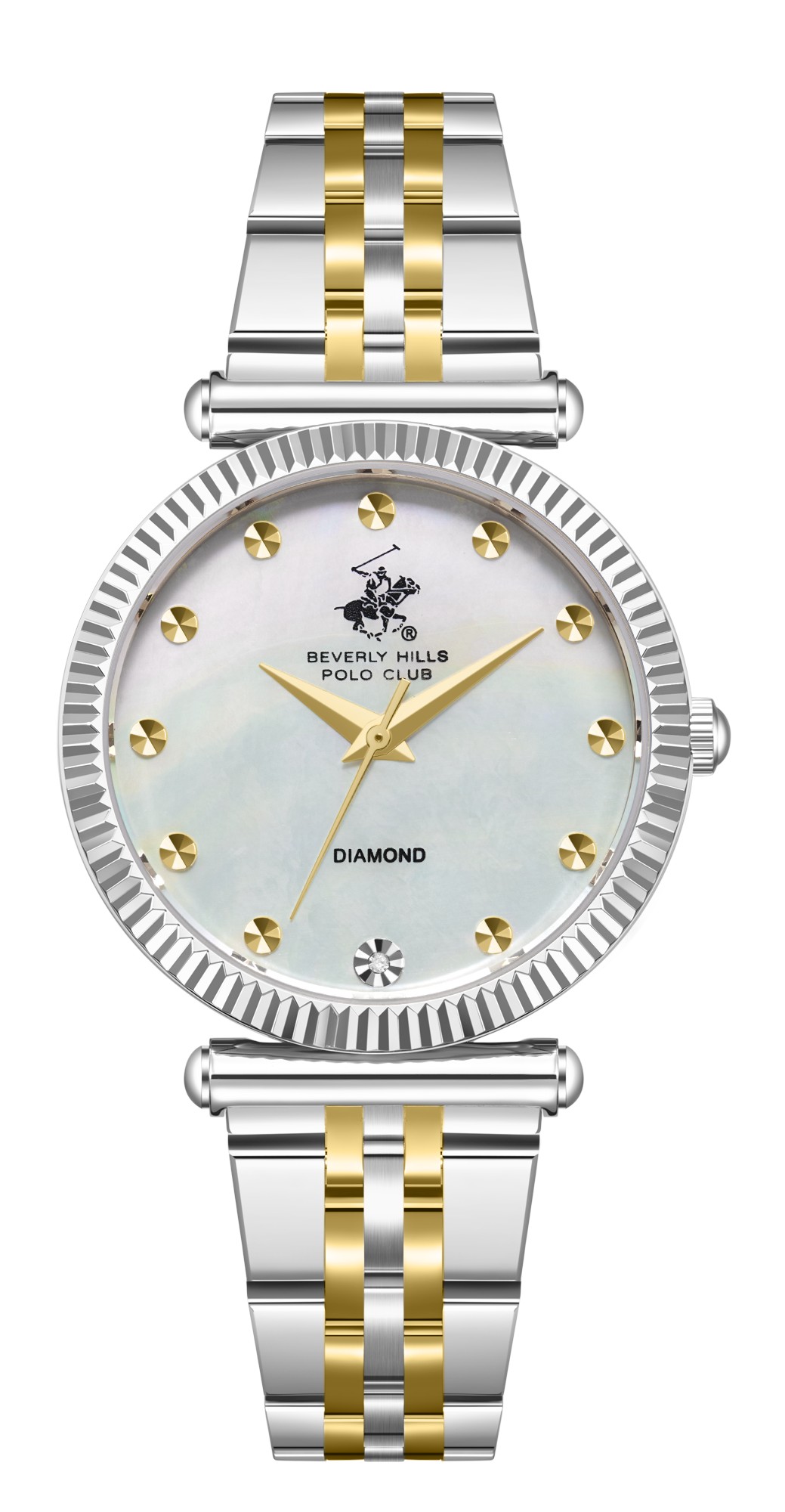 BEVERLY HILLS POLO CLUB   часы, кварцевый механизм, сталь с покрытием, 32 мм