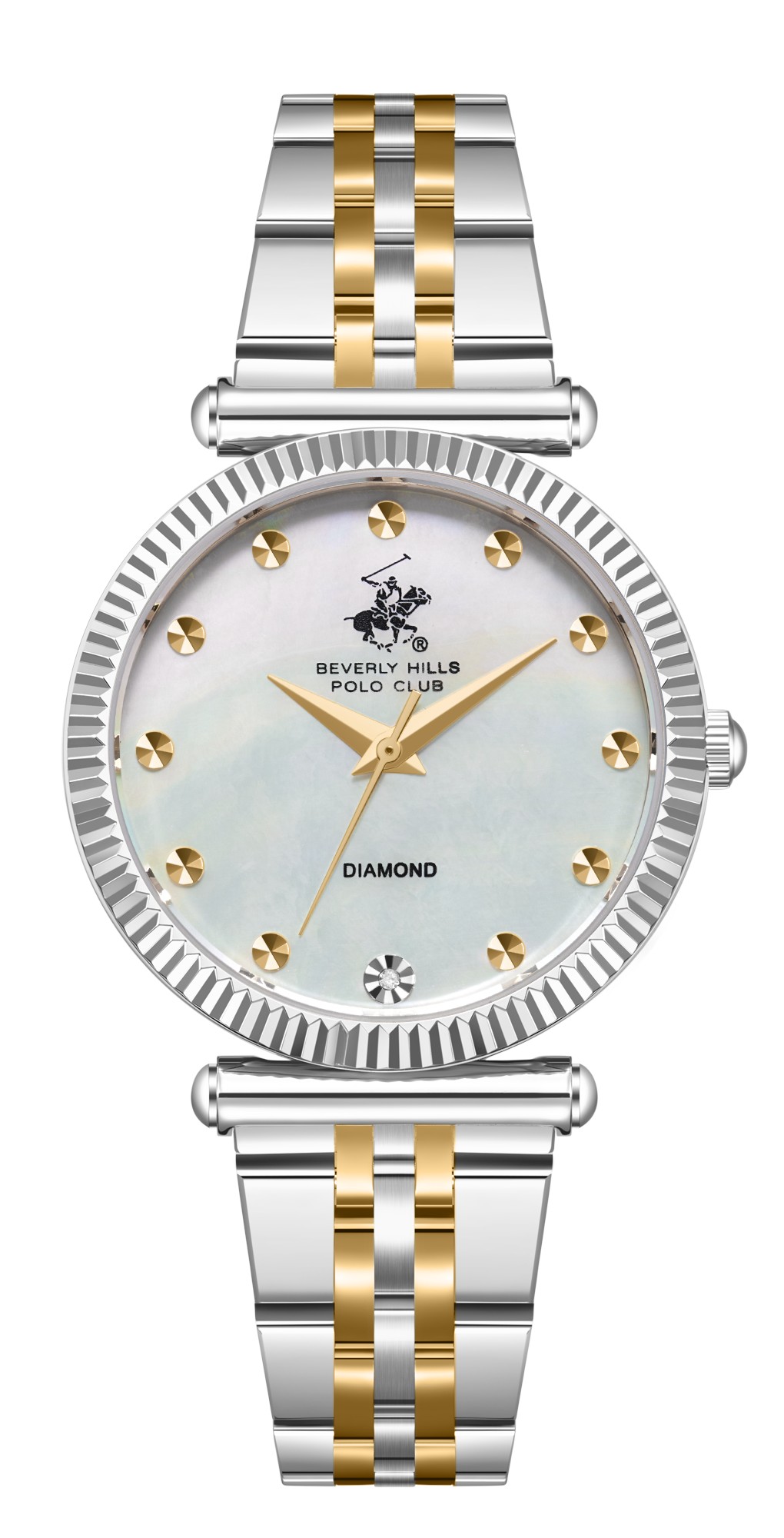 BEVERLY HILLS POLO CLUB   часы, кварцевый механизм, сталь, 32 мм