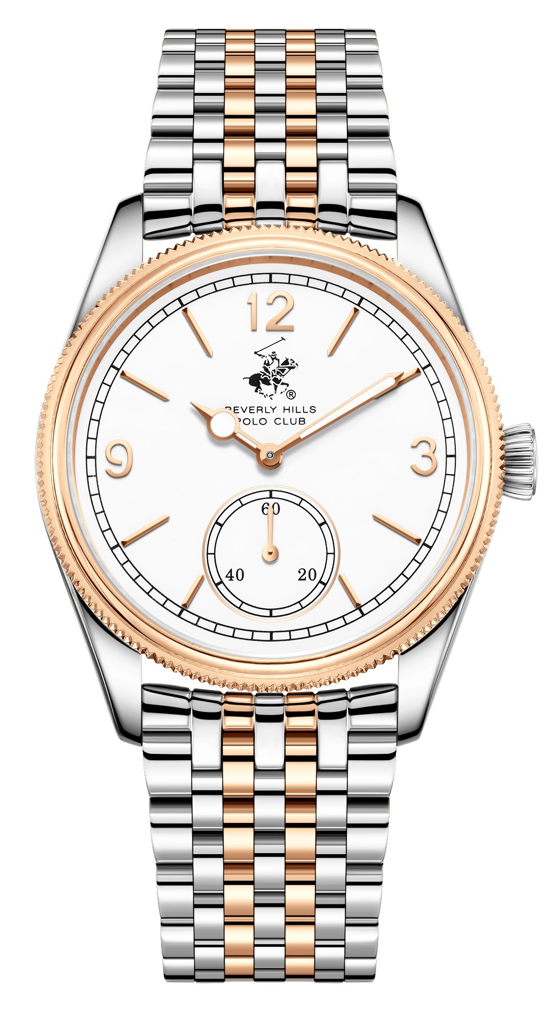 BEVERLY HILLS POLO CLUB   часы, кварцевый механизм, сталь с покрытием, 39 мм