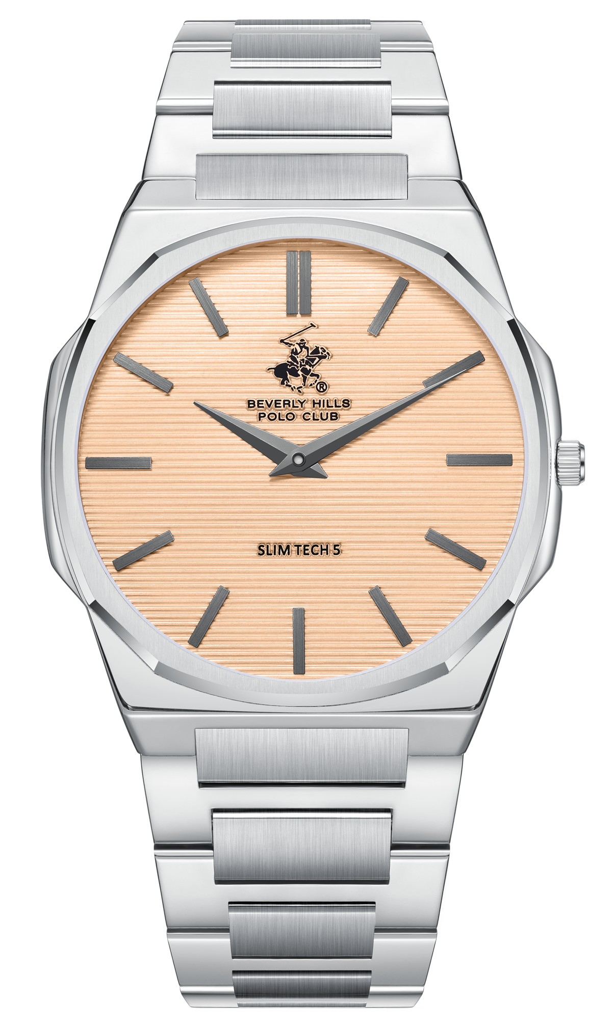 BEVERLY HILLS POLO CLUB   часы, кварцевый механизм, сталь, 40 мм