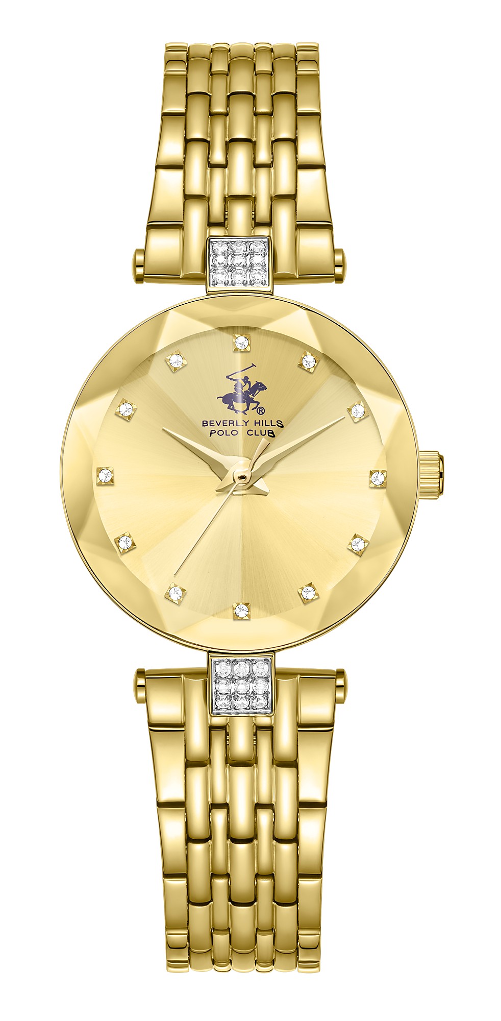 BEVERLY HILLS POLO CLUB   часы, кварцевый механизм, сталь с покрытием, 26 мм