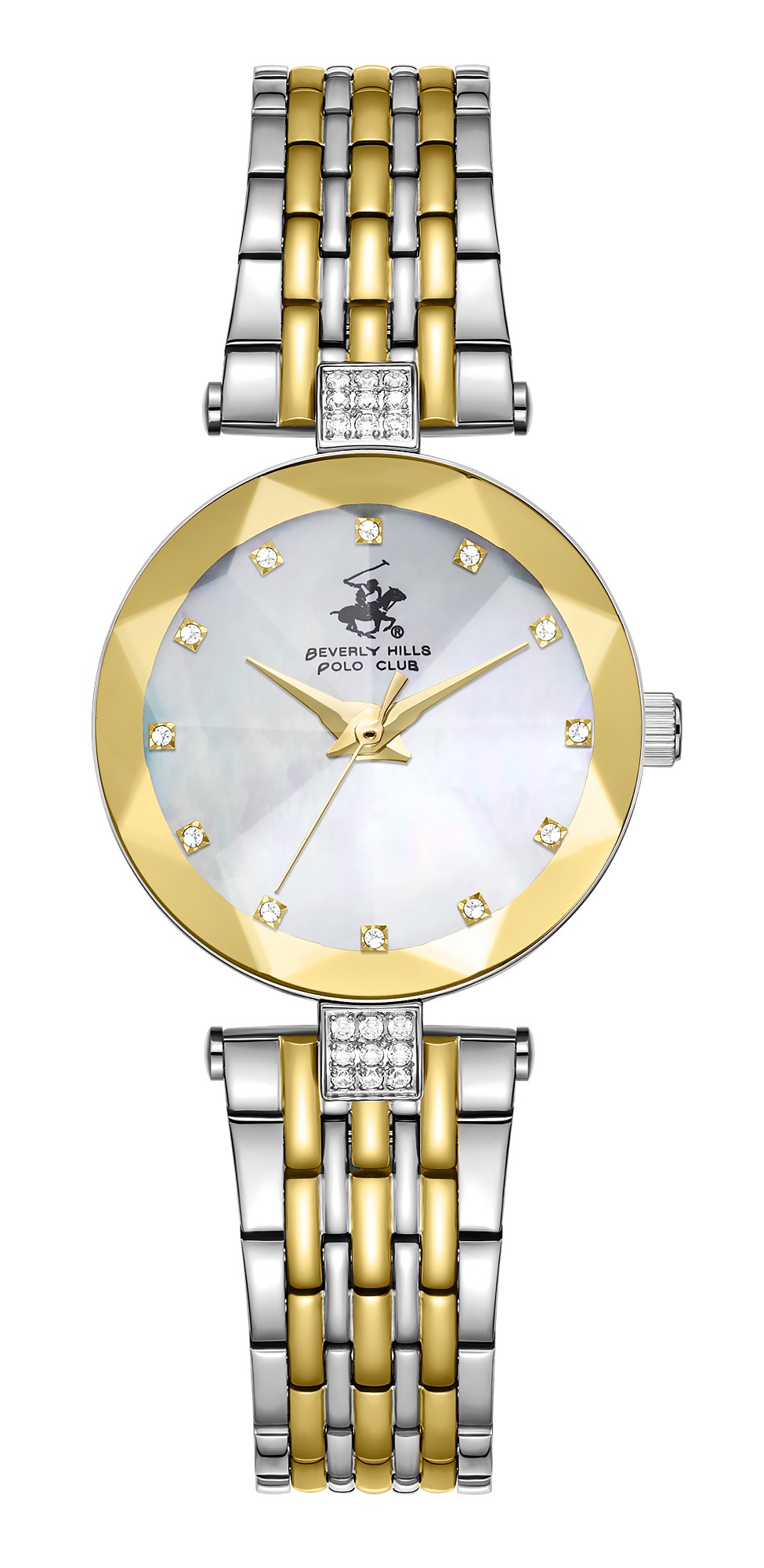 BEVERLY HILLS POLO CLUB   часы, кварцевый механизм, сталь с покрытием, 26 мм