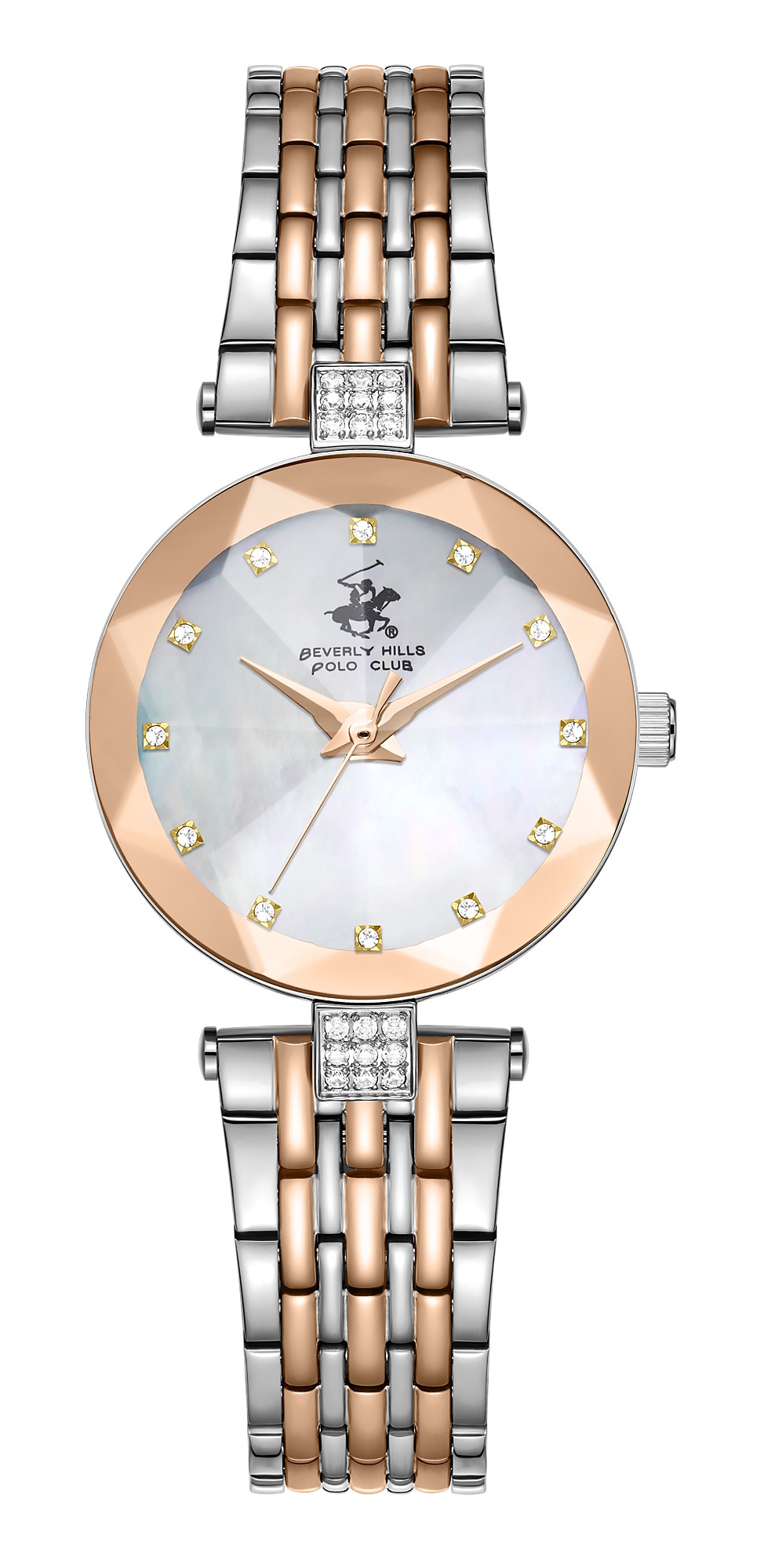 BEVERLY HILLS POLO CLUB   часы, кварцевый механизм, сталь с покрытием, 26 мм