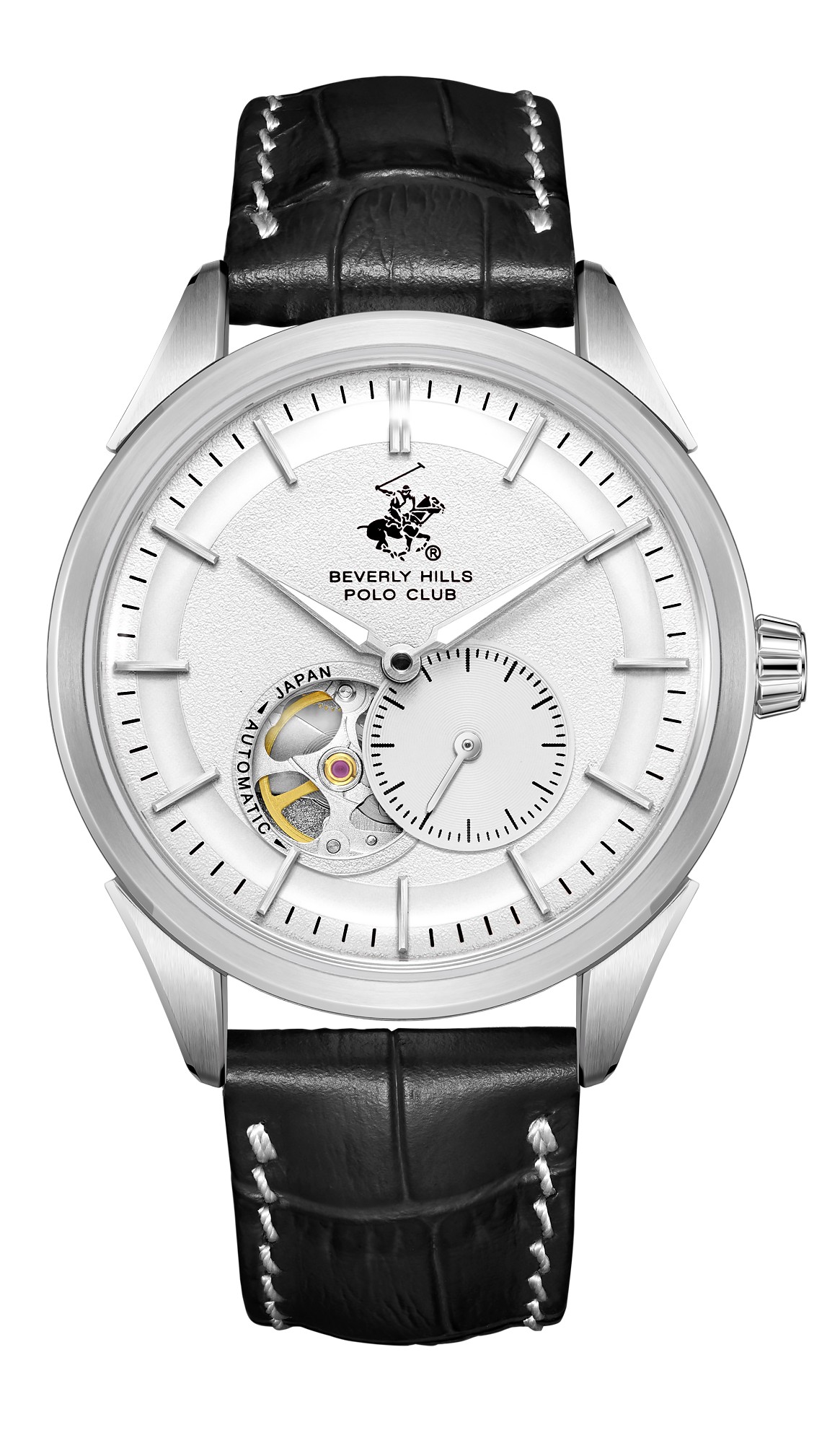 BEVERLY HILLS POLO CLUB   часы, автоматический механизм, сталь, 40 мм