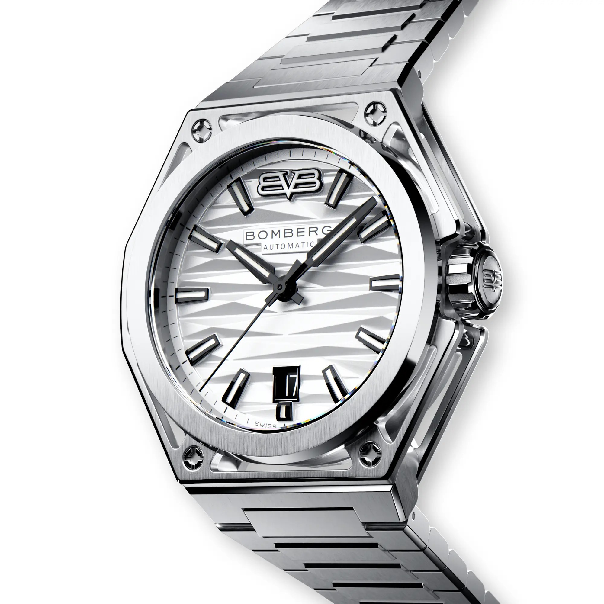Bomberg  Мужские швейцарские часы, автоматический механизм, сталь, 42мм