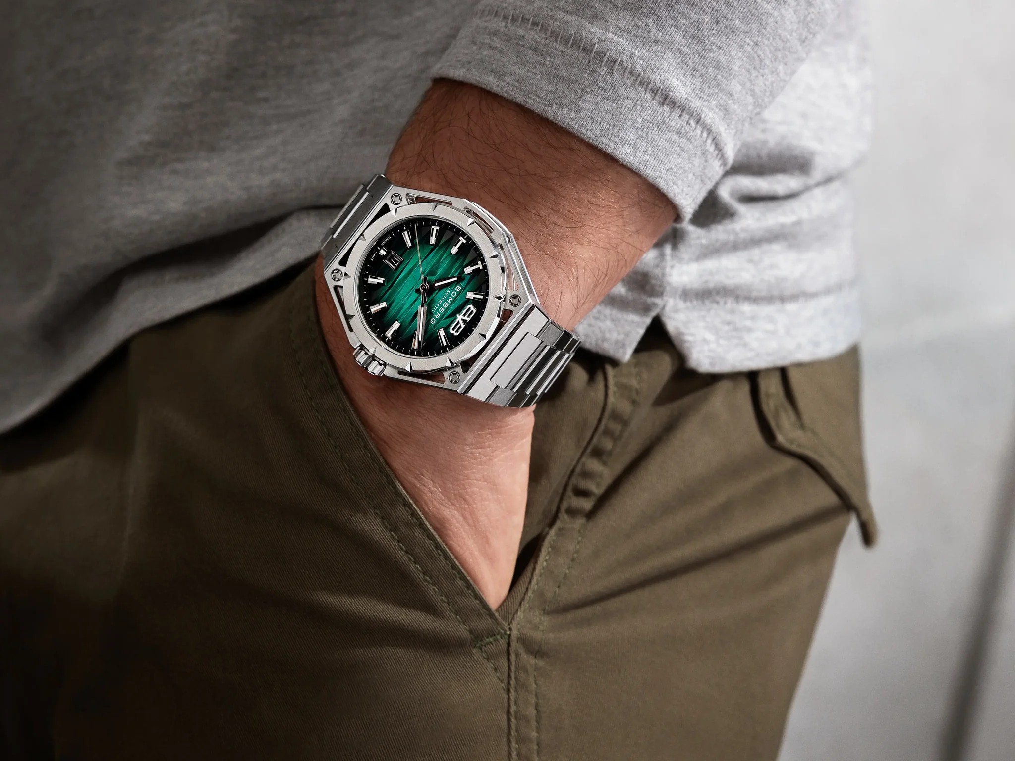 Bomberg  Мужские швейцарские часы, автоматический механизм, сталь, 42мм
