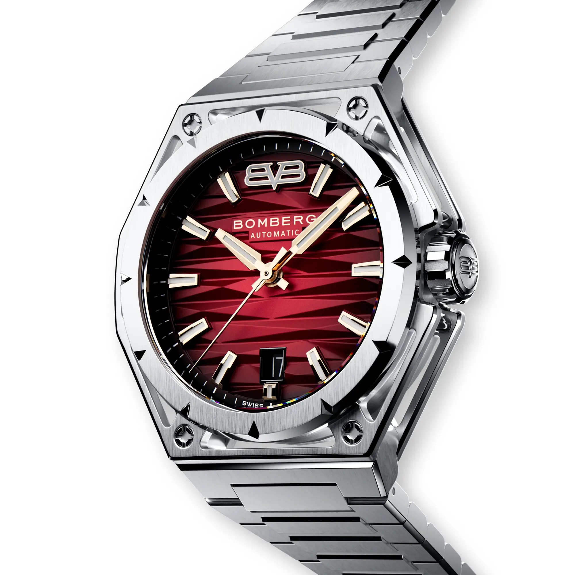 Bomberg  Мужские швейцарские часы, автоматический механизм, сталь, 42мм
