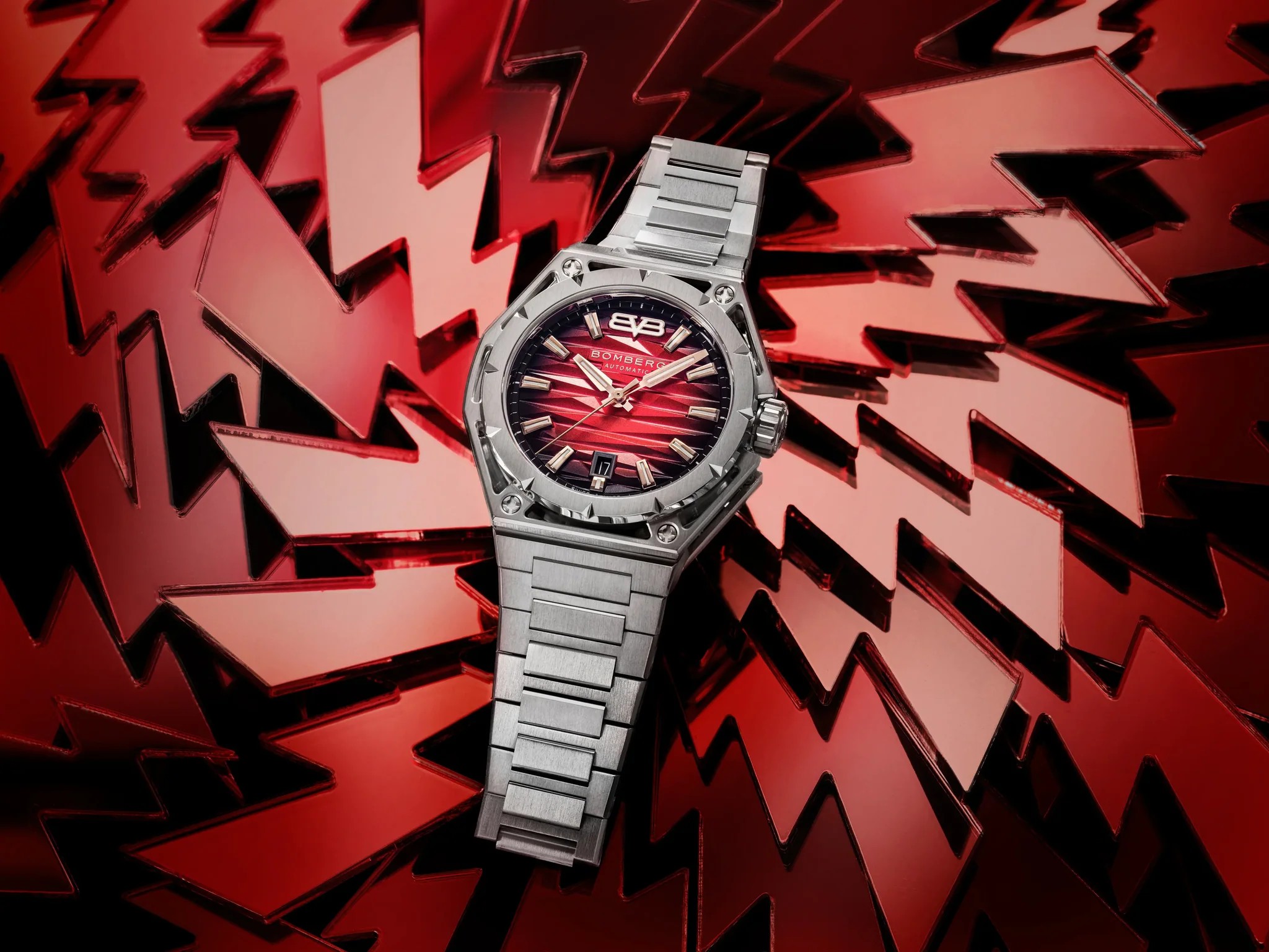 Bomberg  Мужские швейцарские часы, автоматический механизм, сталь, 42мм