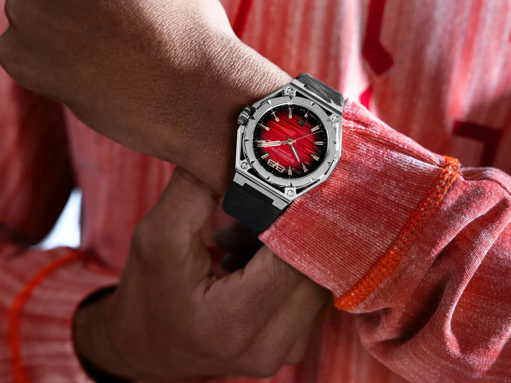 Bomberg  Мужские швейцарские часы, автоматический механизм, сталь, 42мм