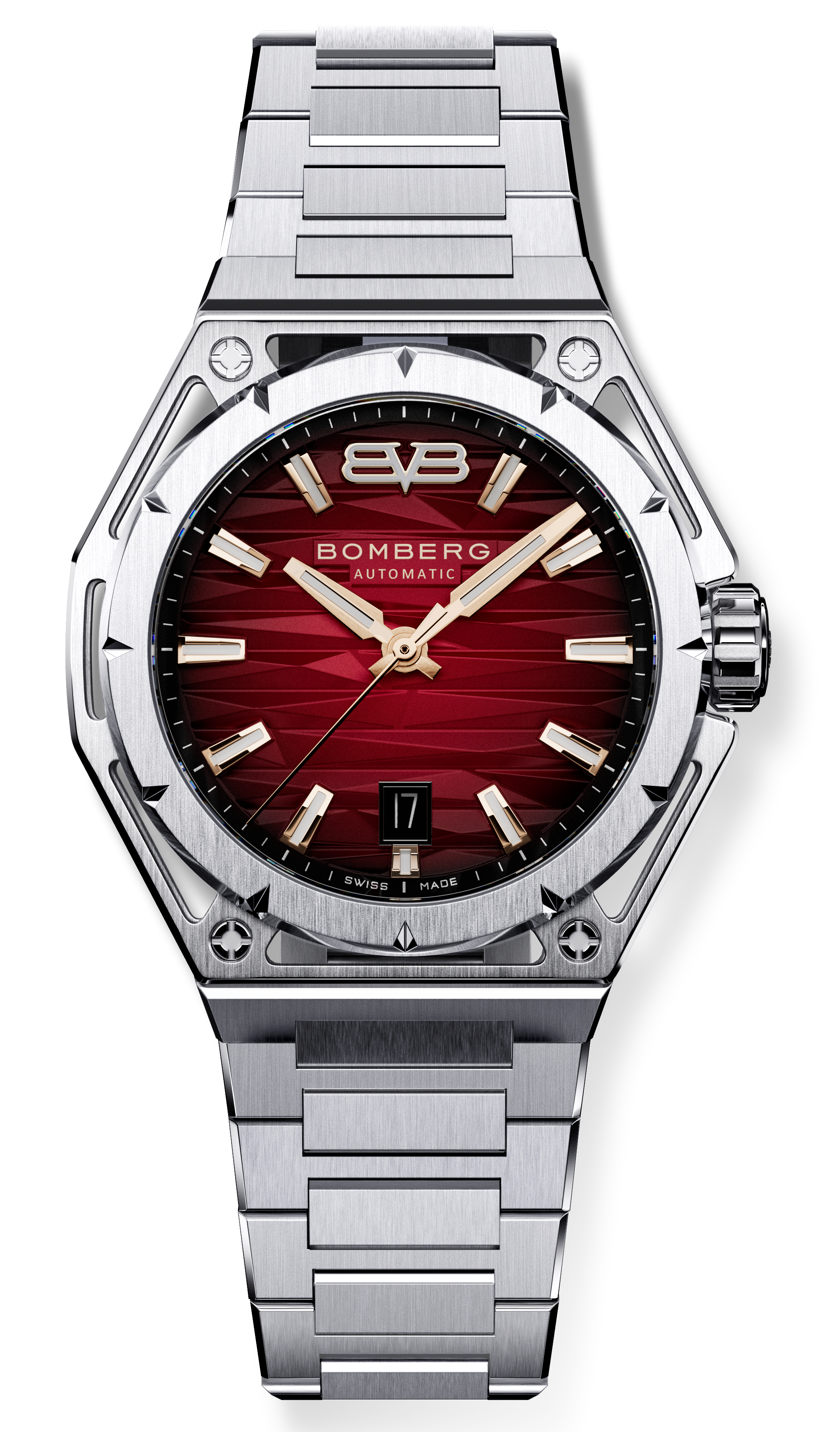 Bomberg  Мужские швейцарские часы, автоматический механизм, сталь, 42мм