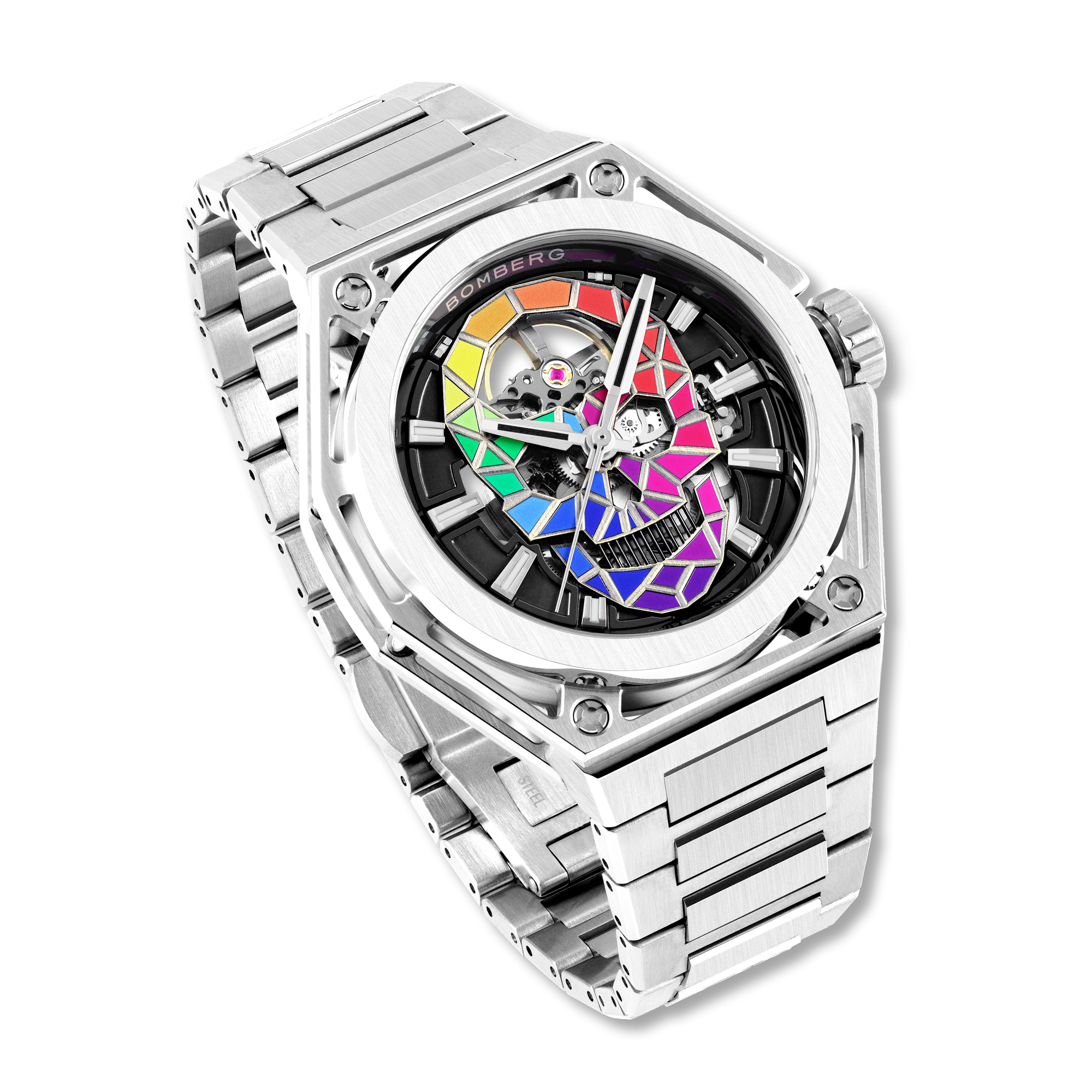 Bomberg  Мужские швейцарские часы, автоматический механизм, сталь, 42мм