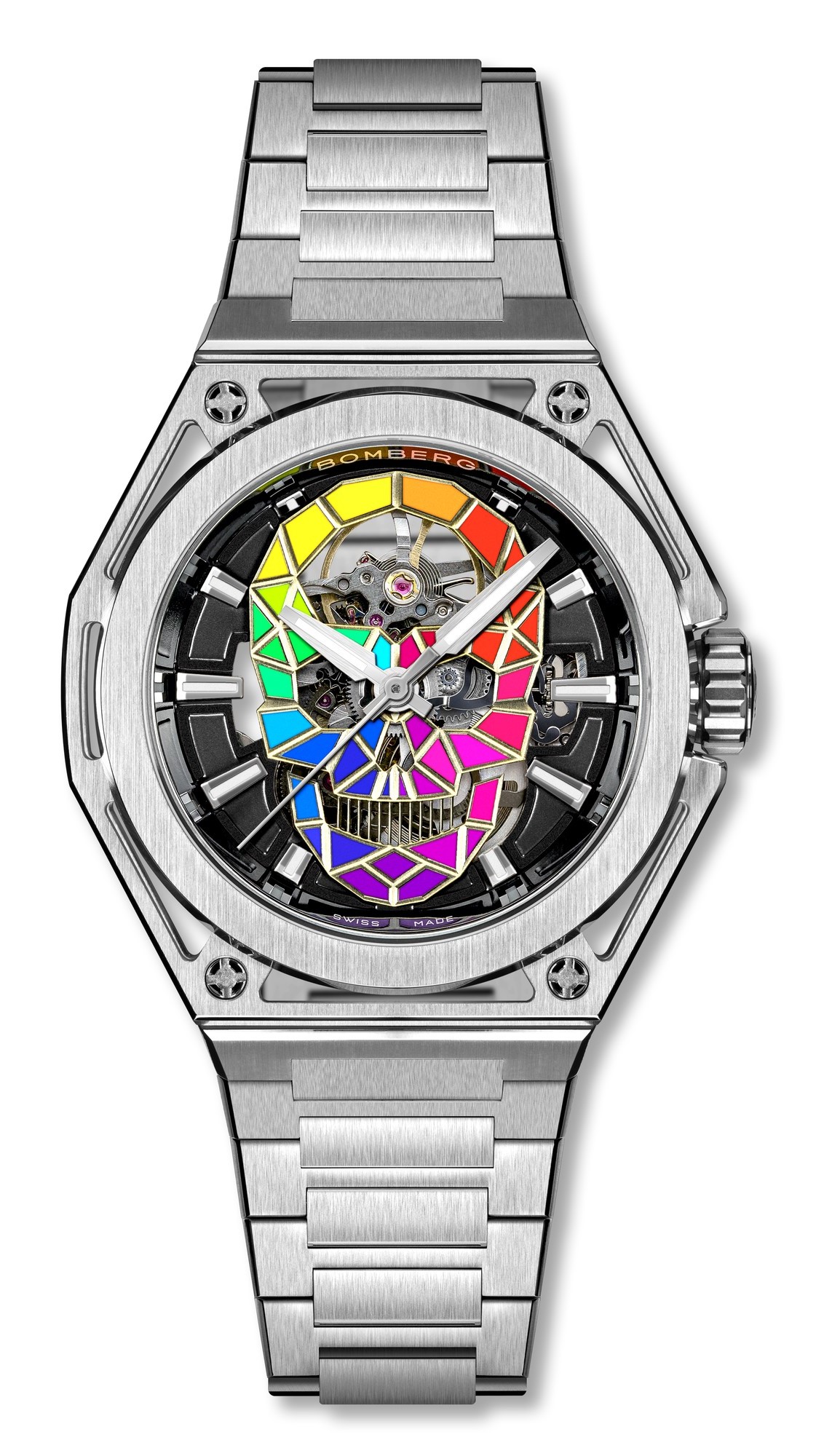 Bomberg  Мужские швейцарские часы, автоматический механизм, сталь, 42мм