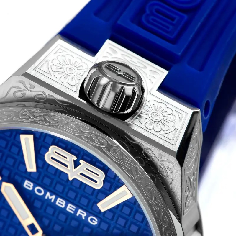 Bomberg  Мужские швейцарские часы, автоматический механизм, сталь, 43мм
