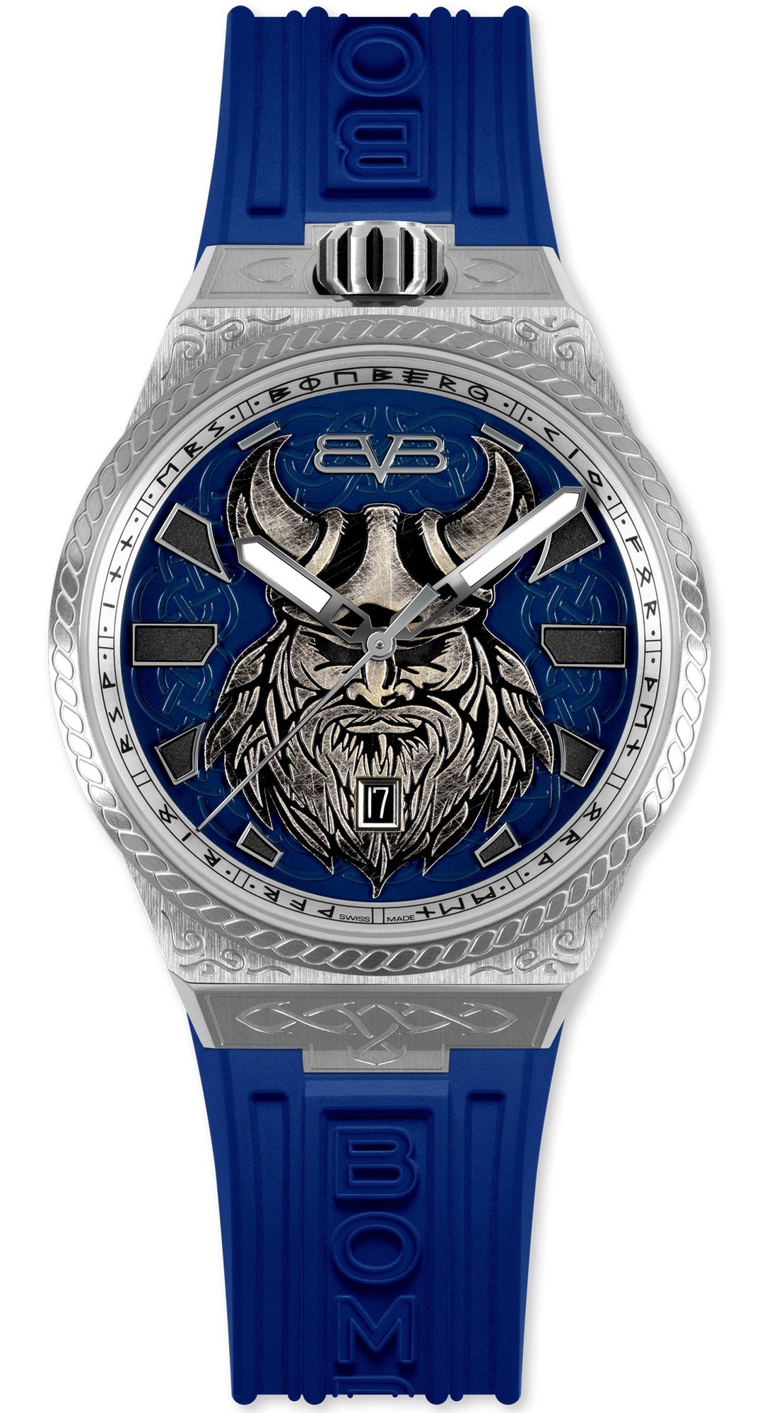 Bomberg  Мужские швейцарские часы, кварцевый механизм, сталь, 43мм