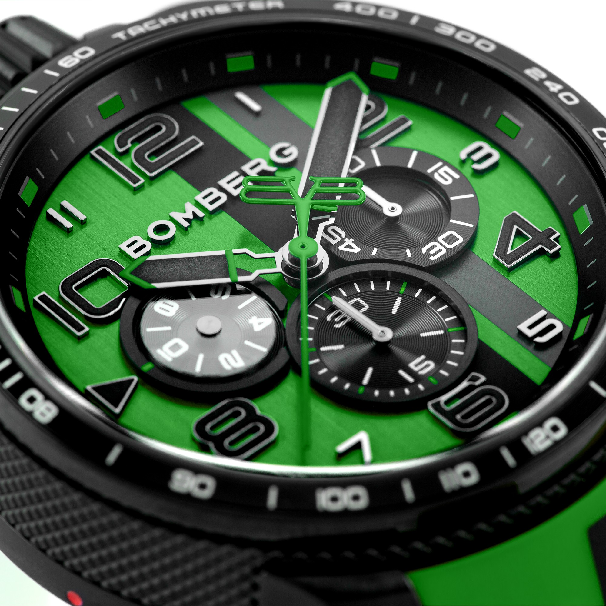 Bomberg  Мужские швейцарские часы, кварцевый механизм, сталь с покрытием, 45мм