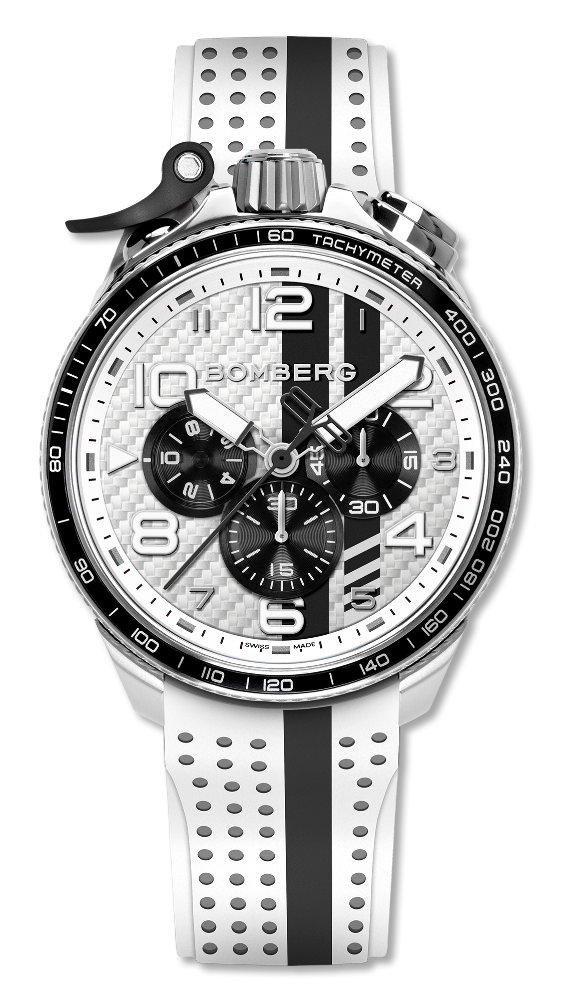 Bomberg  Мужские швейцарские часы, кварцевый механизм, сталь, 45мм