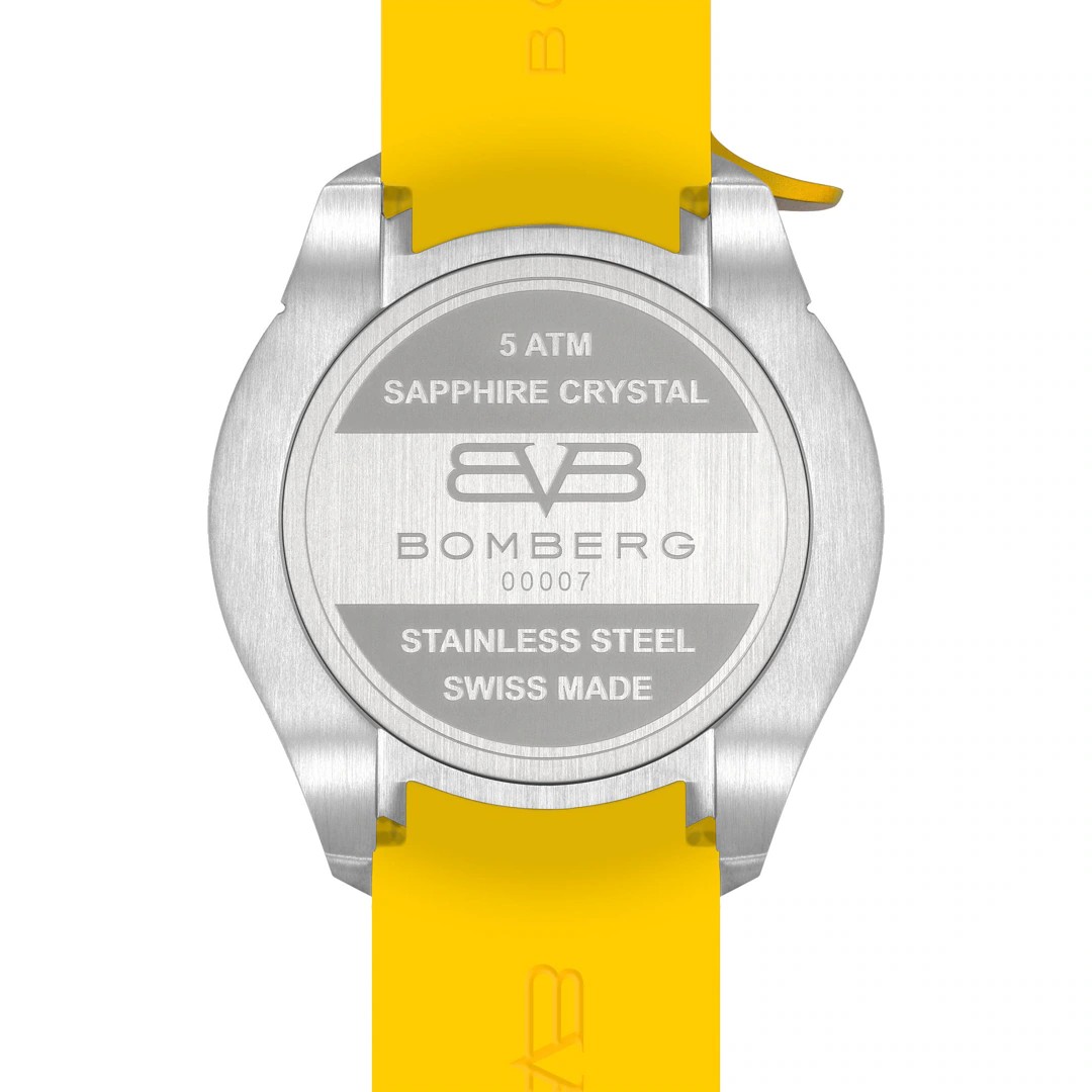 Bomberg  Мужские швейцарские часы, кварцевый механизм, сталь, 45мм