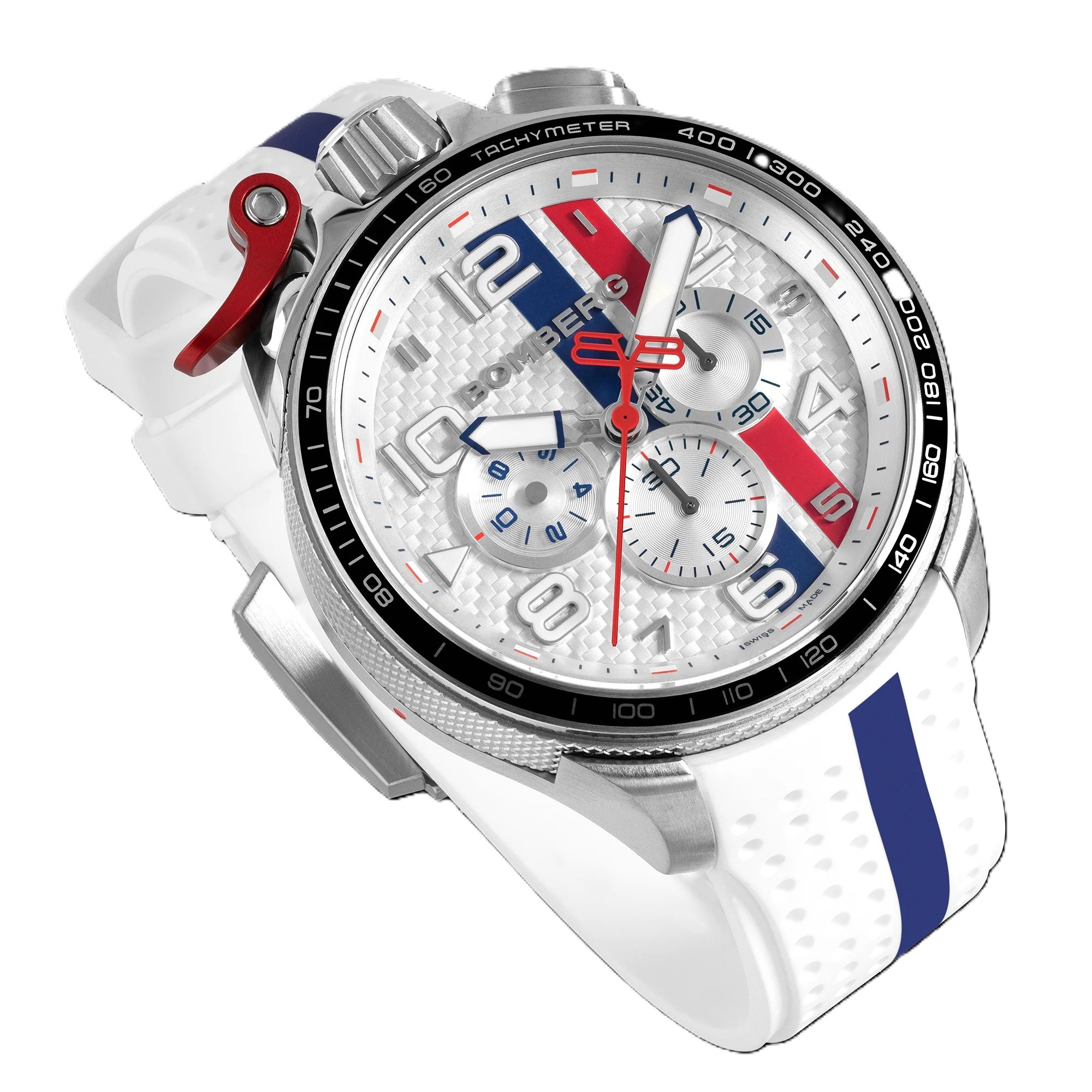 Bomberg  Мужские швейцарские часы, кварцевый механизм, сталь, 45мм
