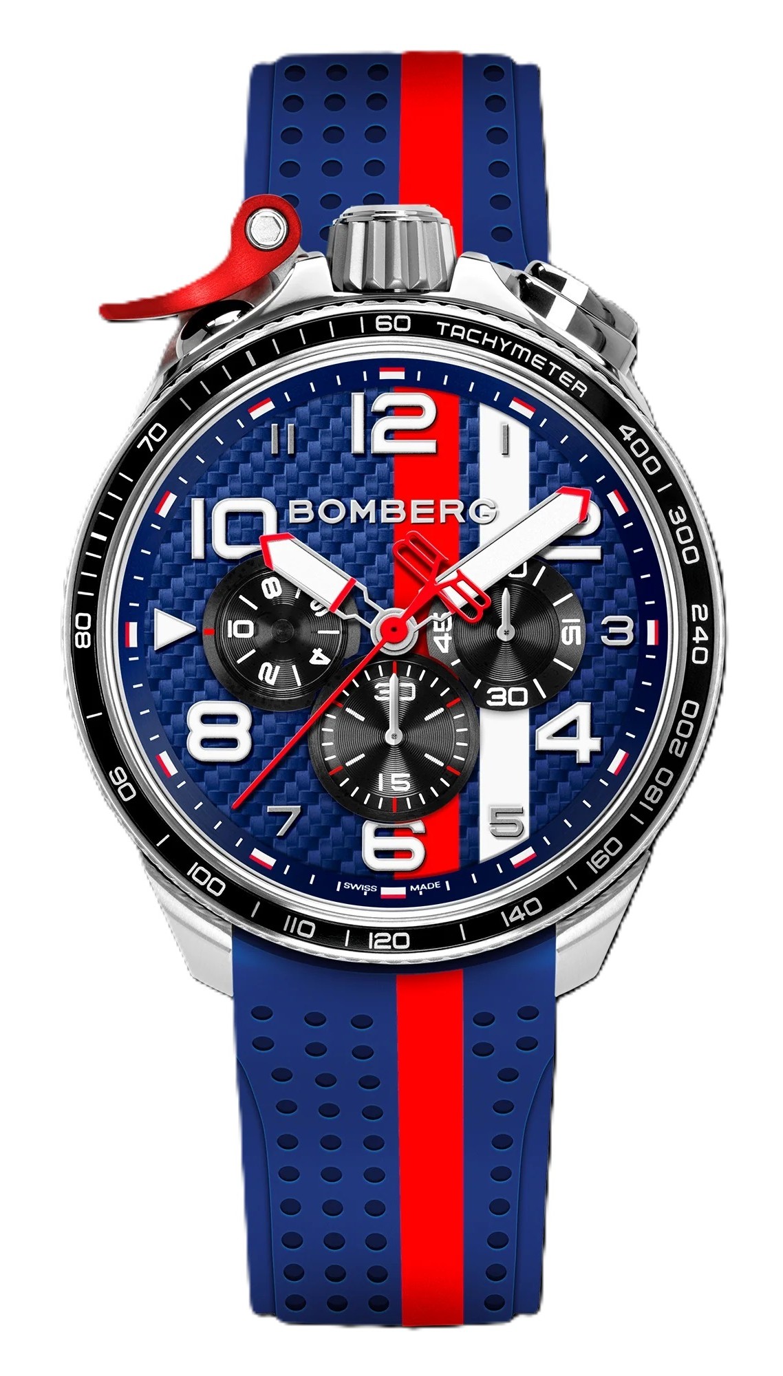 Bomberg  Мужские швейцарские часы, кварцевый механизм, сталь, 45мм