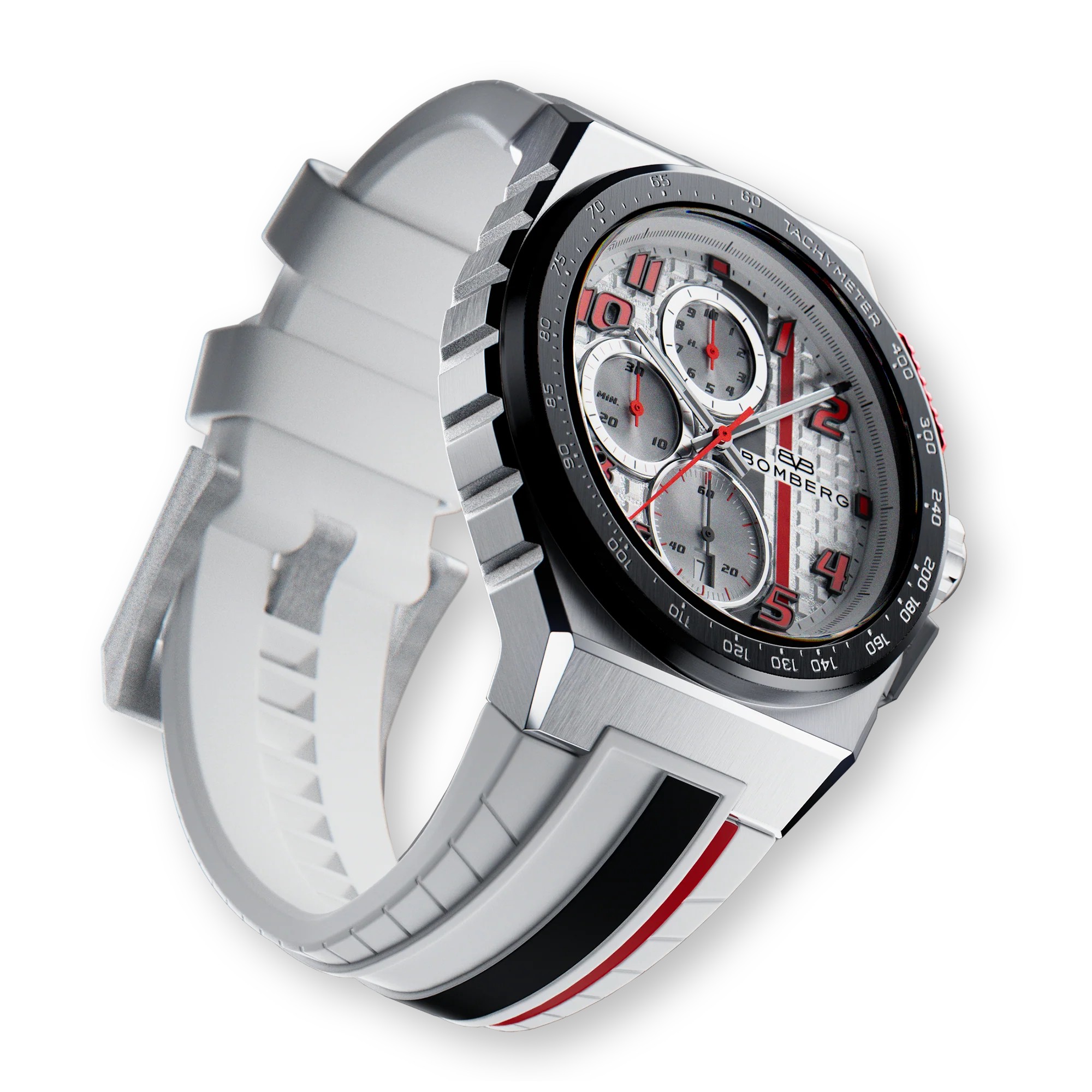 Bomberg  Мужские швейцарские часы, кварцевый механизм, сталь, 42мм