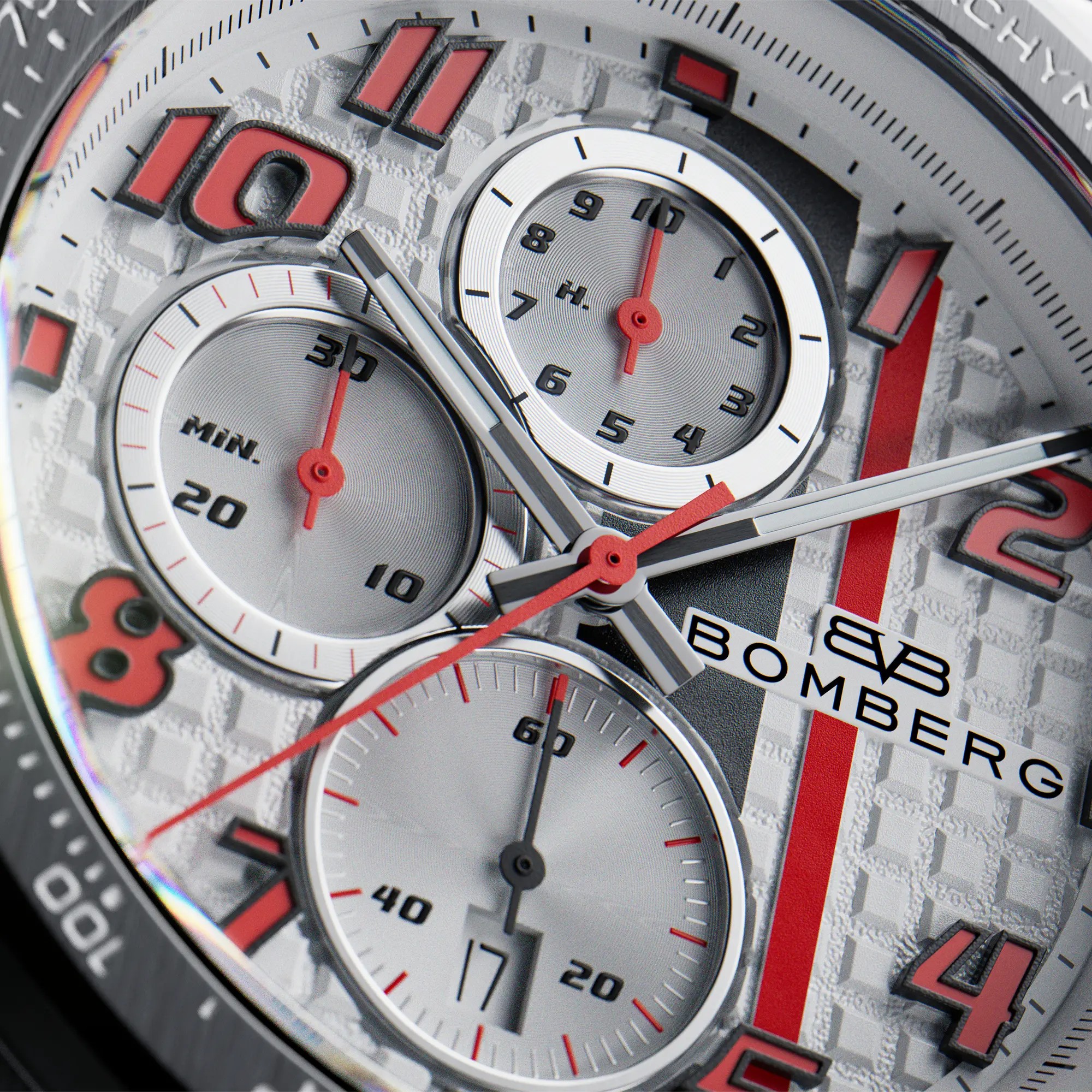 Bomberg  Мужские швейцарские часы, кварцевый механизм, сталь, 42мм