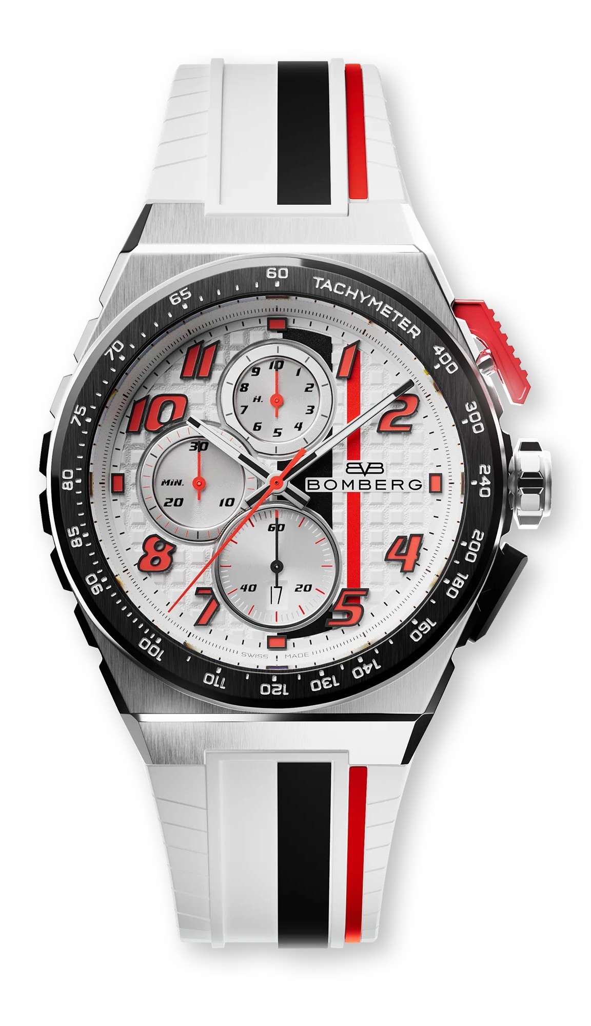 Bomberg  Мужские швейцарские часы, кварцевый механизм, сталь, 42мм