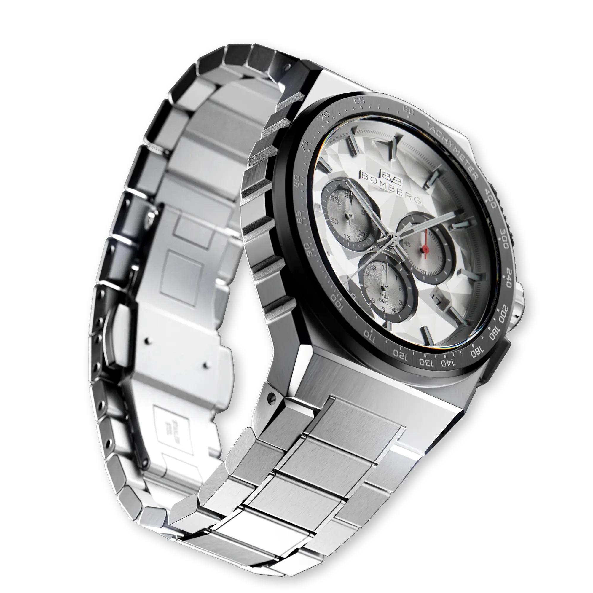 Bomberg  Мужские швейцарские часы, кварцевый механизм, сталь, 42мм
