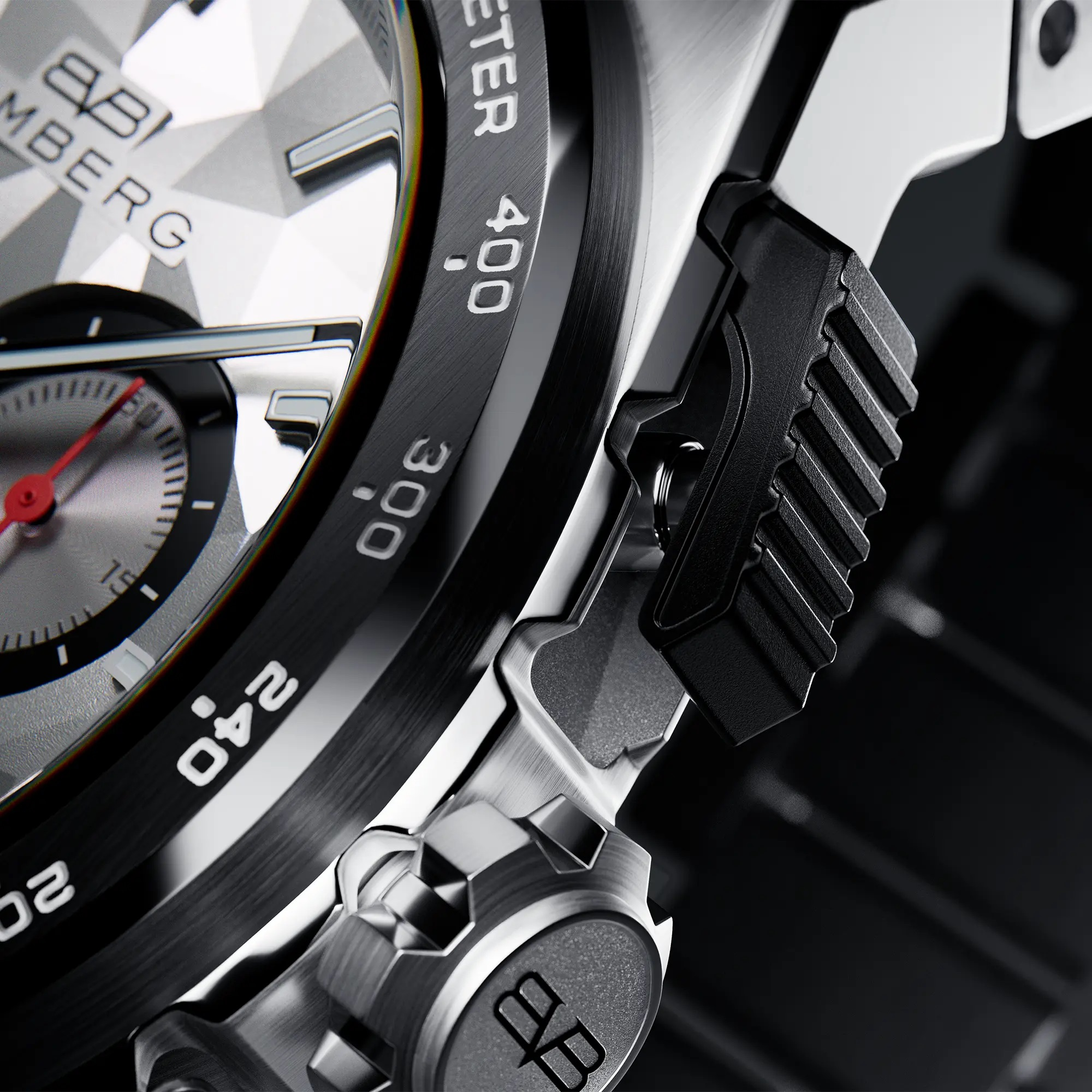 Bomberg  Мужские швейцарские часы, кварцевый механизм, сталь, 42мм
