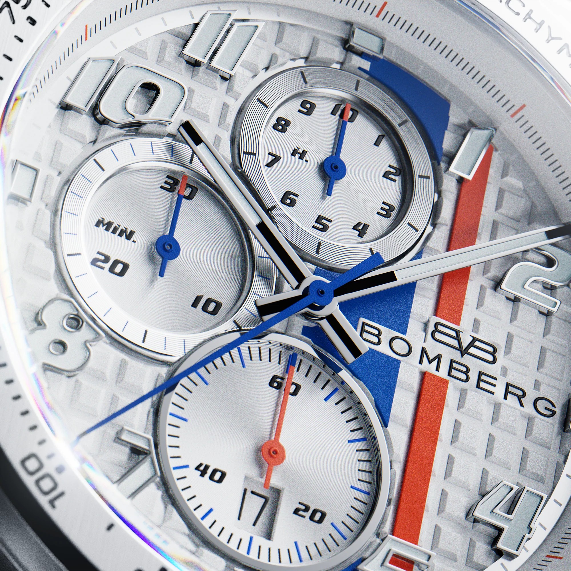 Bomberg  Мужские швейцарские часы, кварцевый механизм, сталь, 42мм