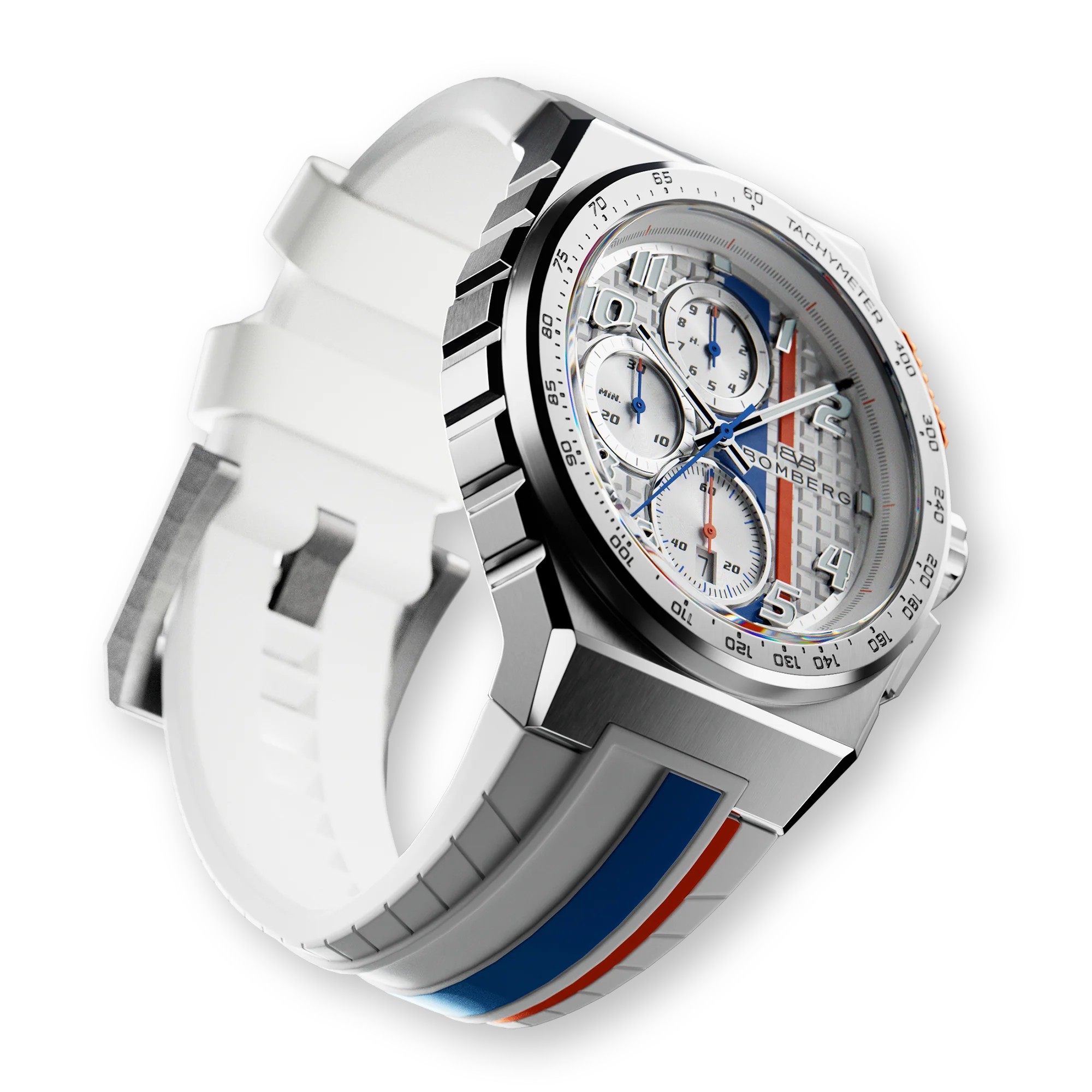 Bomberg  Мужские швейцарские часы, кварцевый механизм, сталь, 42мм
