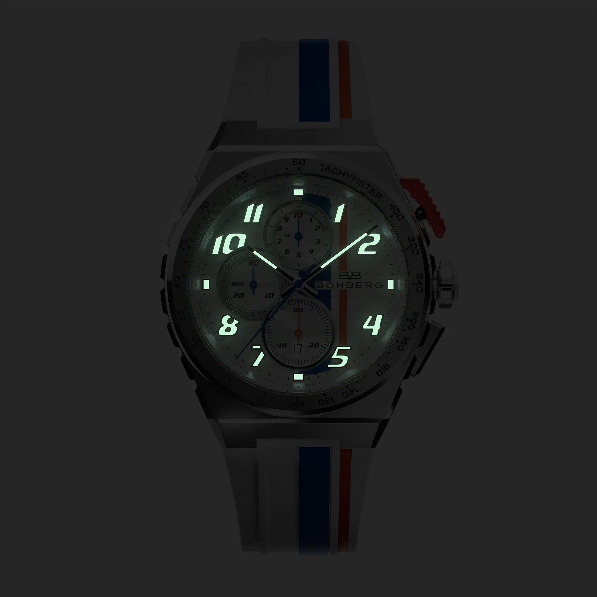 Bomberg  Мужские швейцарские часы, кварцевый механизм, сталь, 42мм