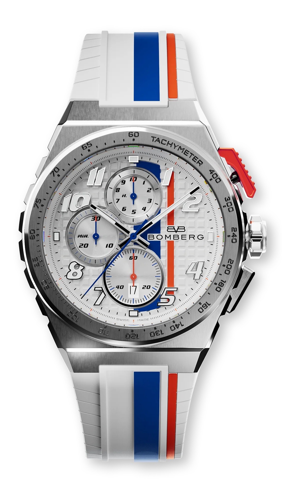 Bomberg  Мужские швейцарские часы, кварцевый механизм, сталь, 42мм