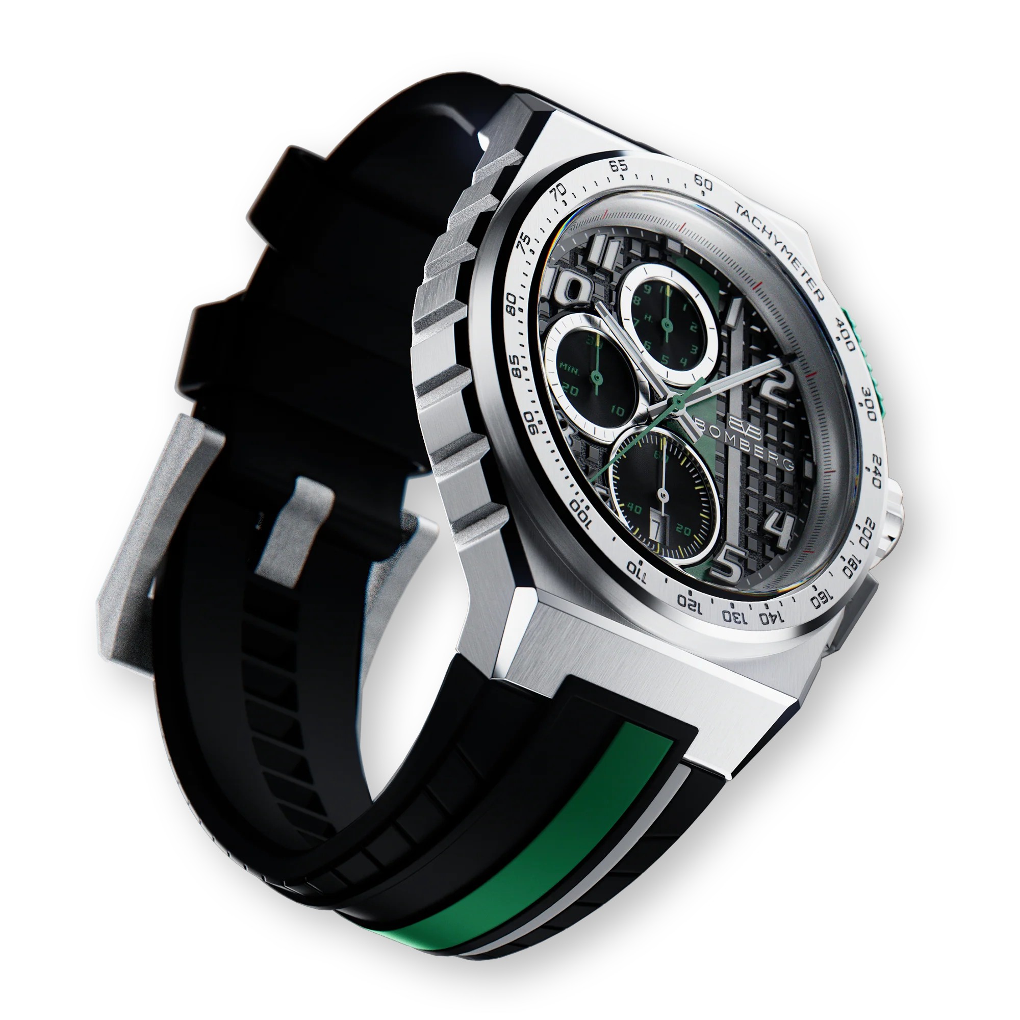 Bomberg  Мужские швейцарские часы, кварцевый механизм, сталь, 42мм