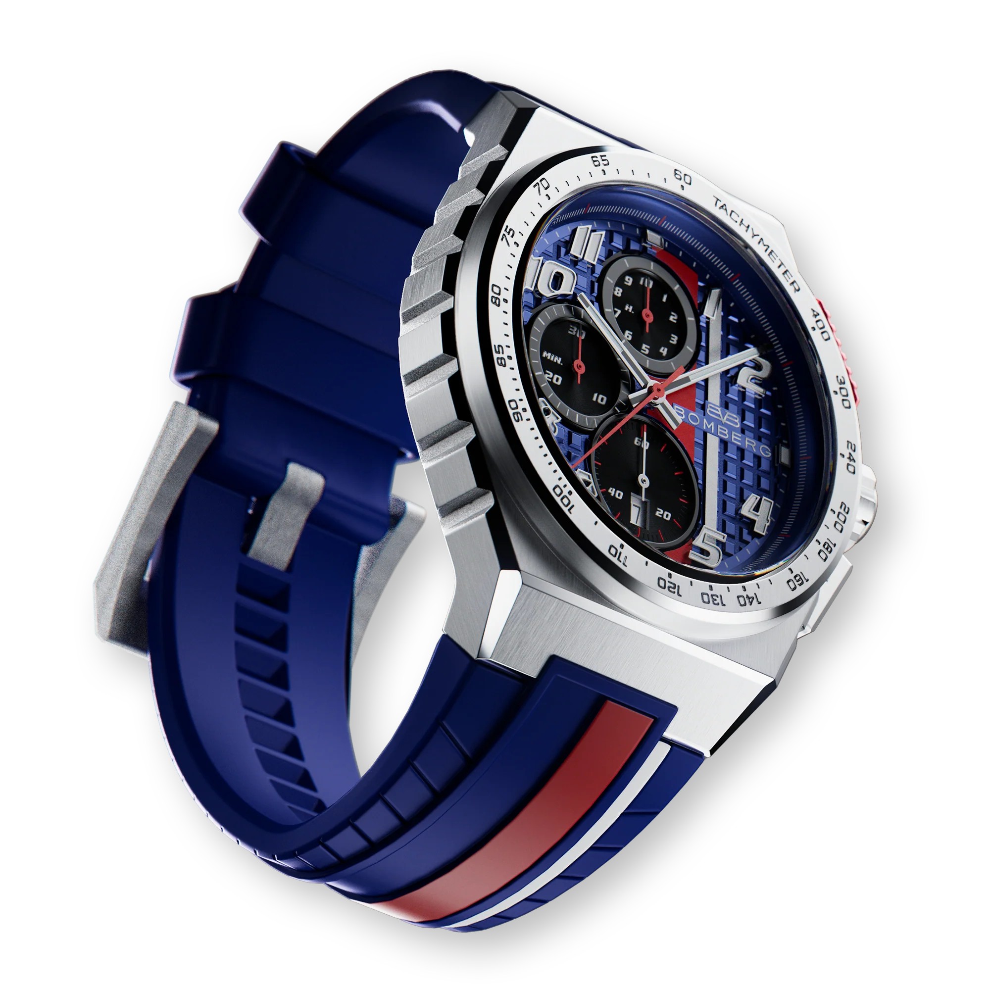 Bomberg  Мужские швейцарские часы, кварцевый механизм, сталь, 42мм